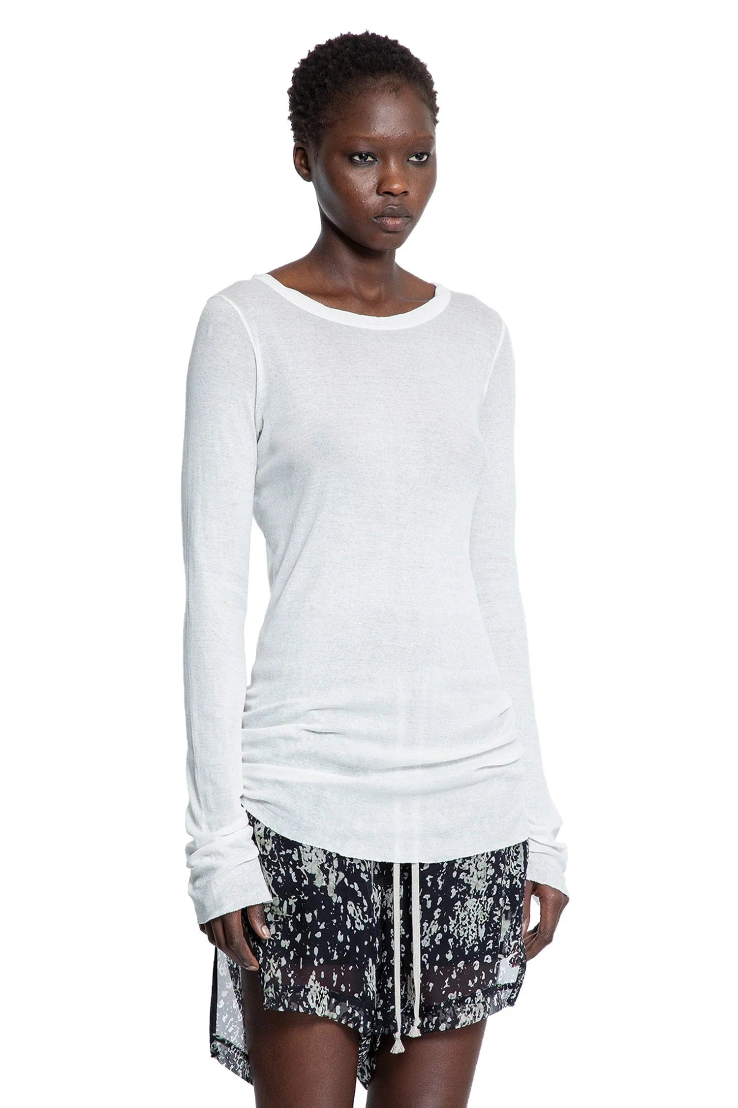 RICK OWENS Hollywood Rib Long Sleeve T