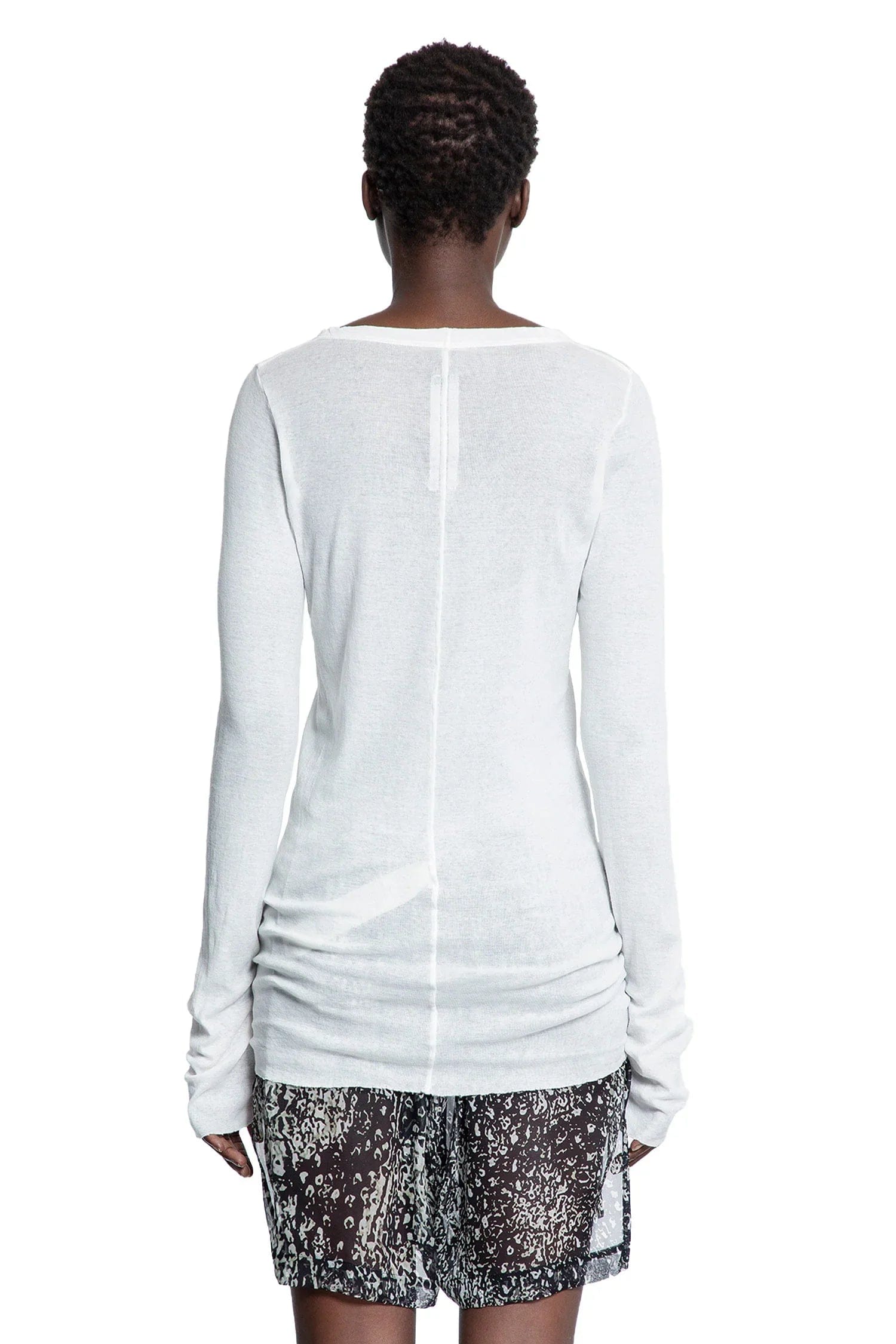 RICK OWENS Hollywood Rib Long Sleeve T