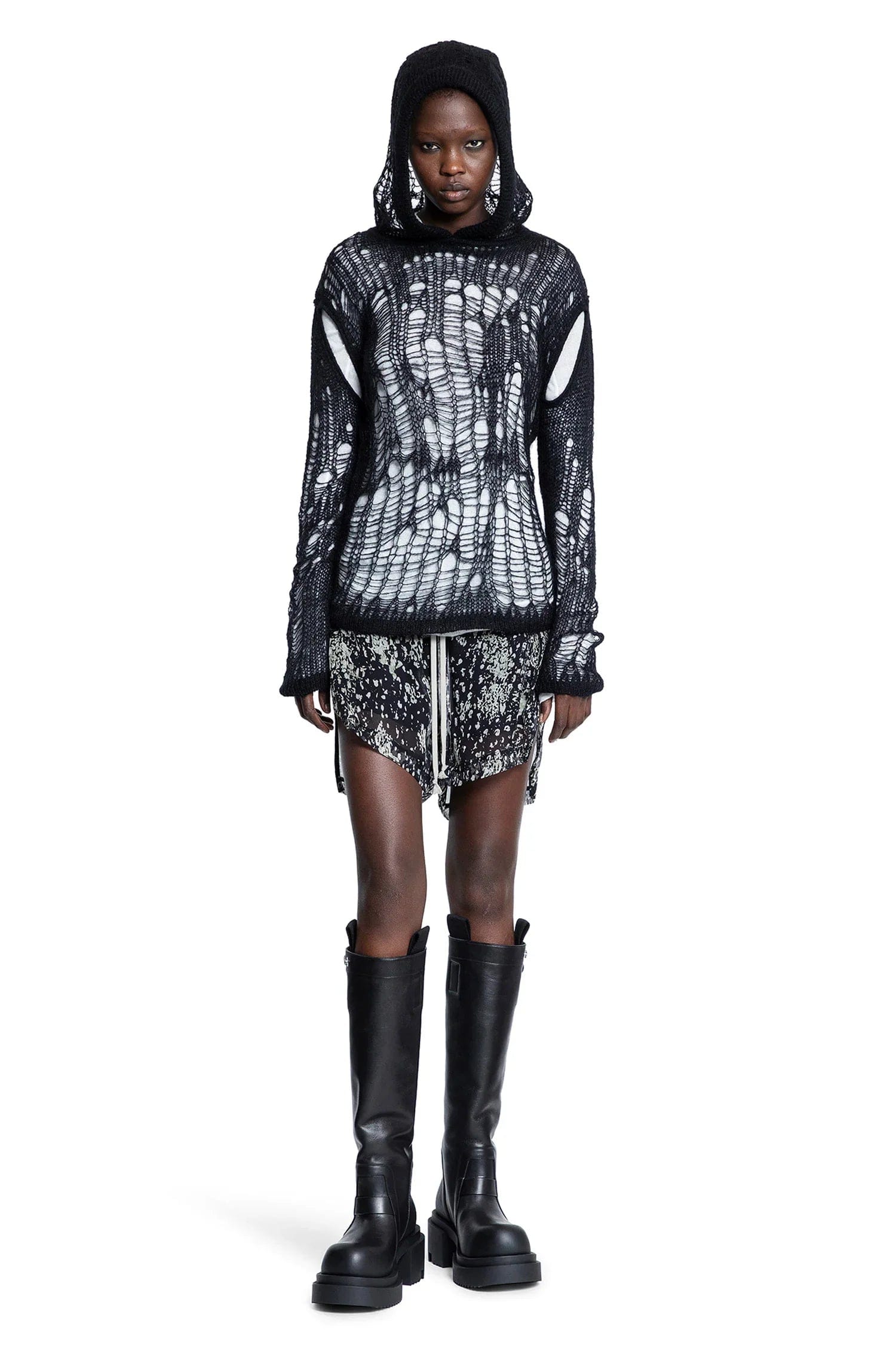 RICK OWENS Hollywood Rib Long Sleeve T