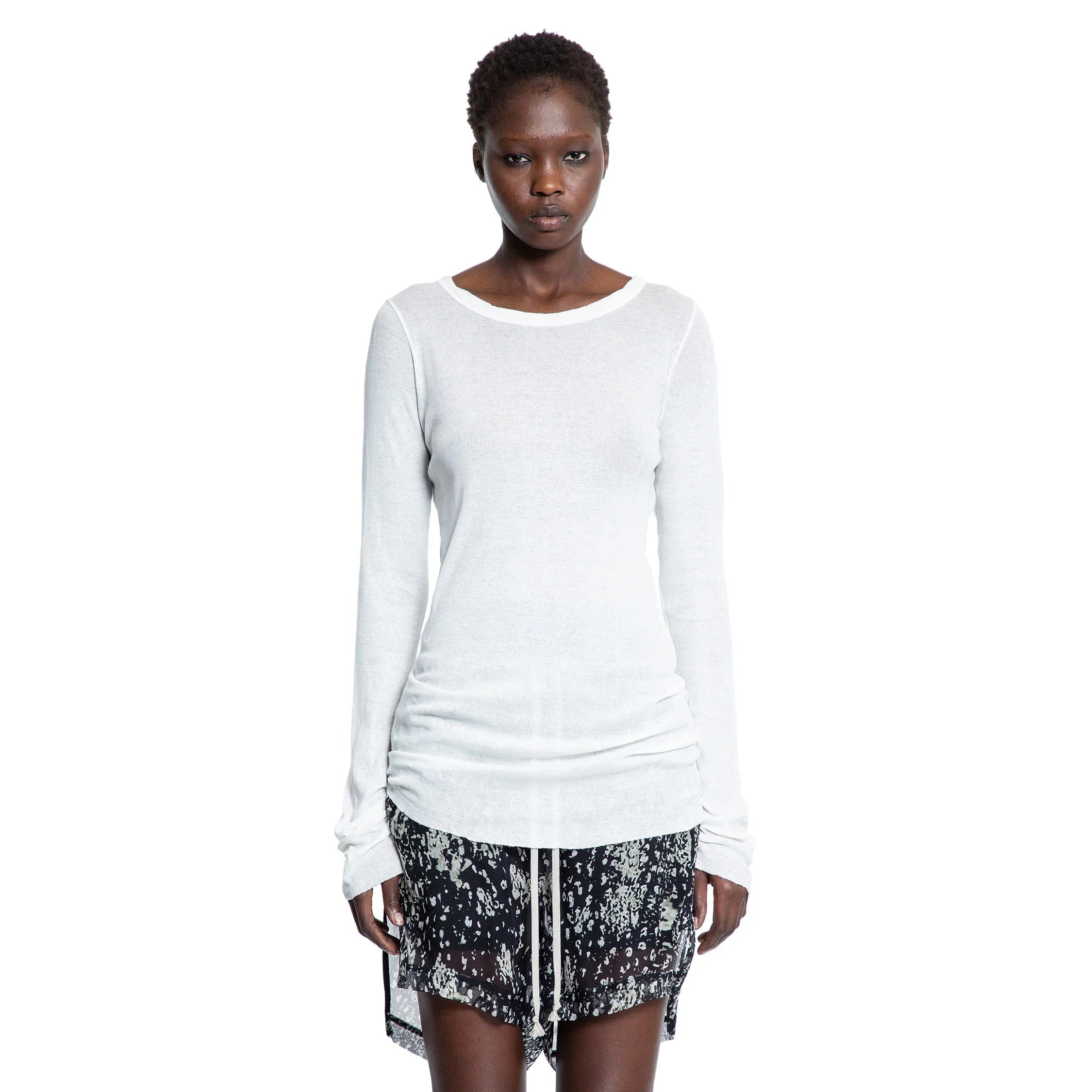 RICK OWENS Hollywood Rib Long Sleeve T