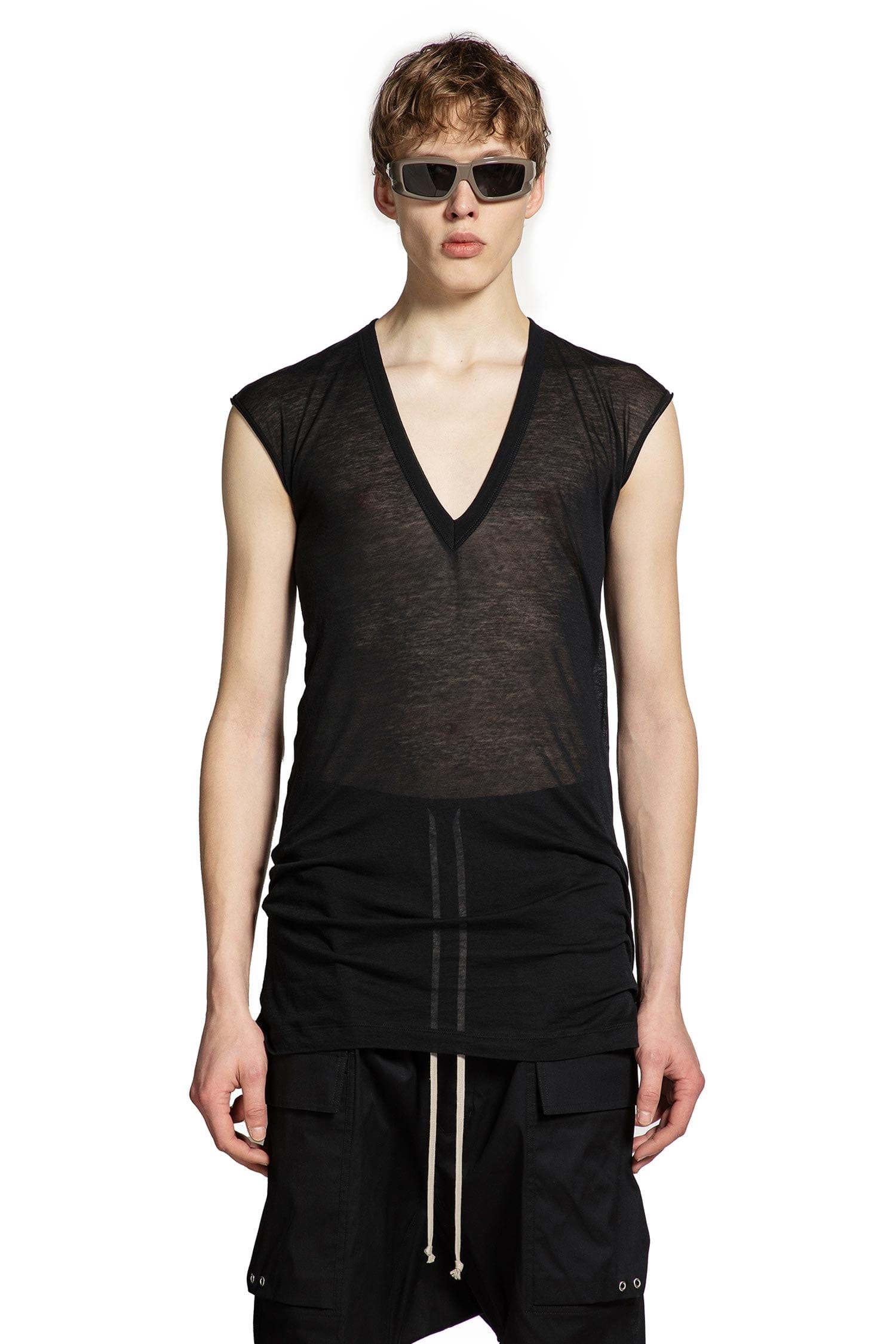 RICK OWENS Temple Deep V LS T