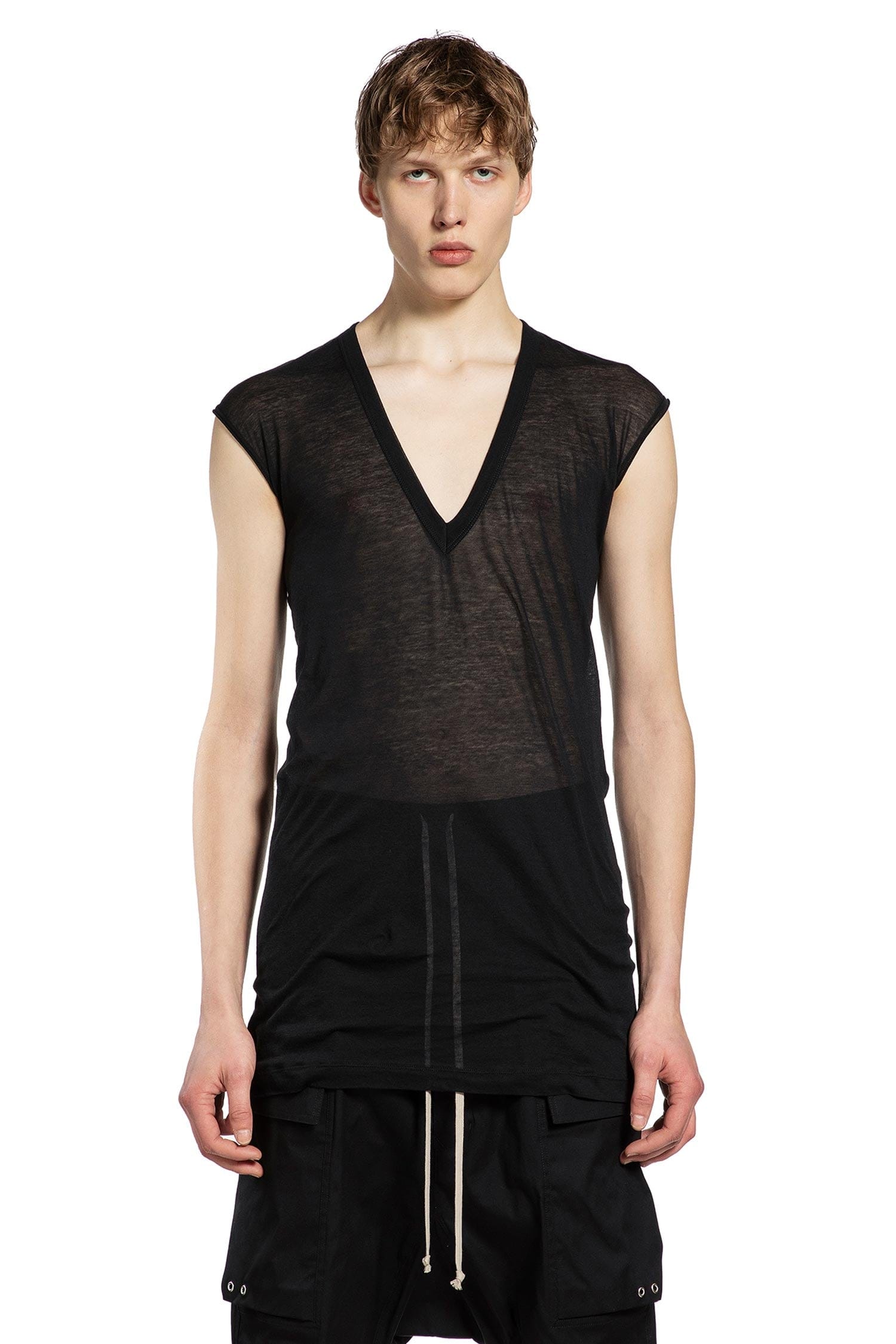 RICK OWENS Temple Deep V LS T