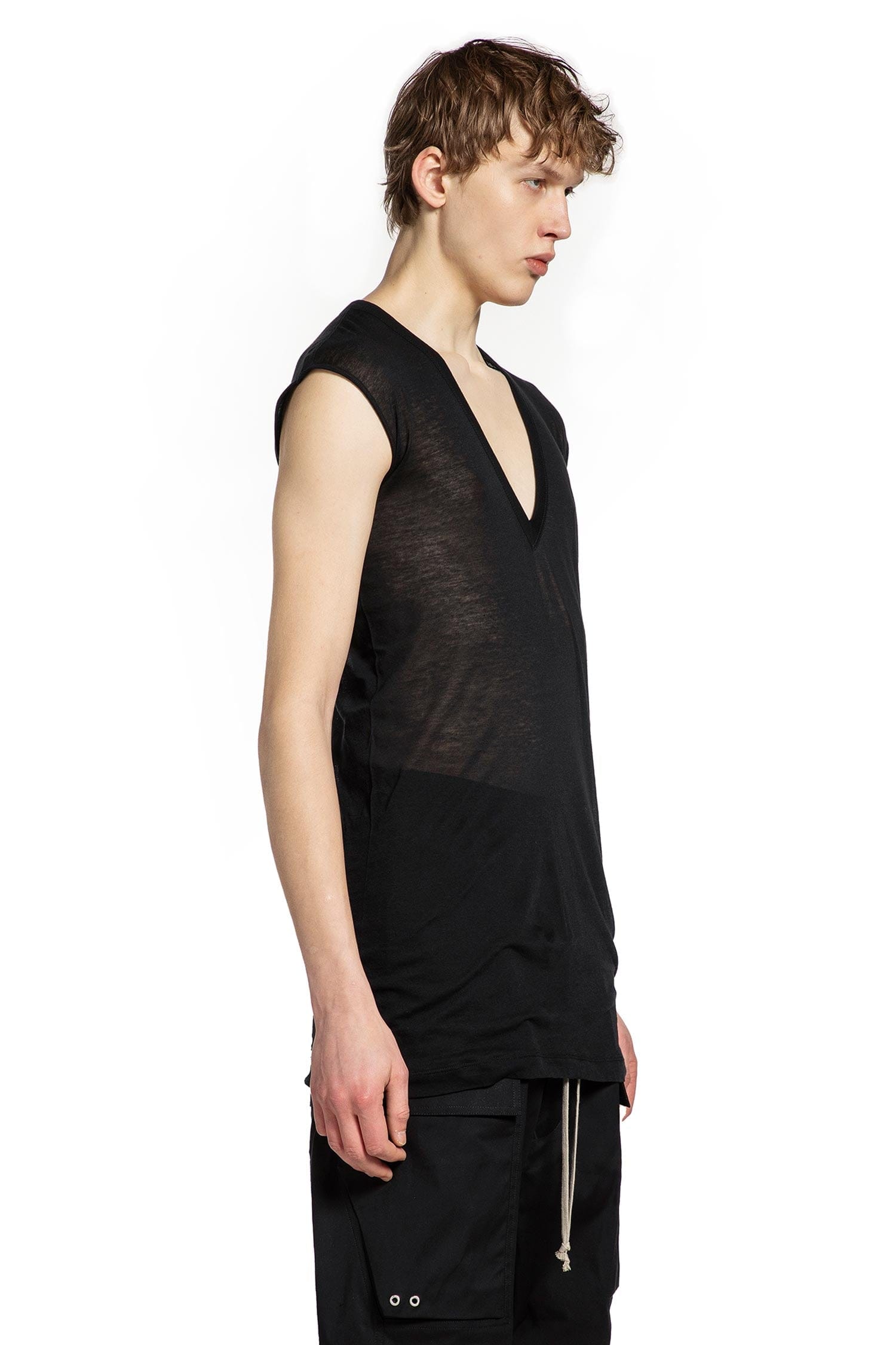 RICK OWENS Temple Deep V LS T