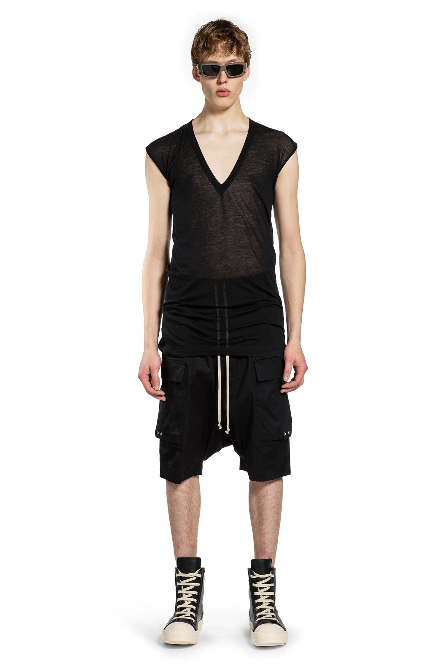 RICK OWENS Temple Deep V LS T