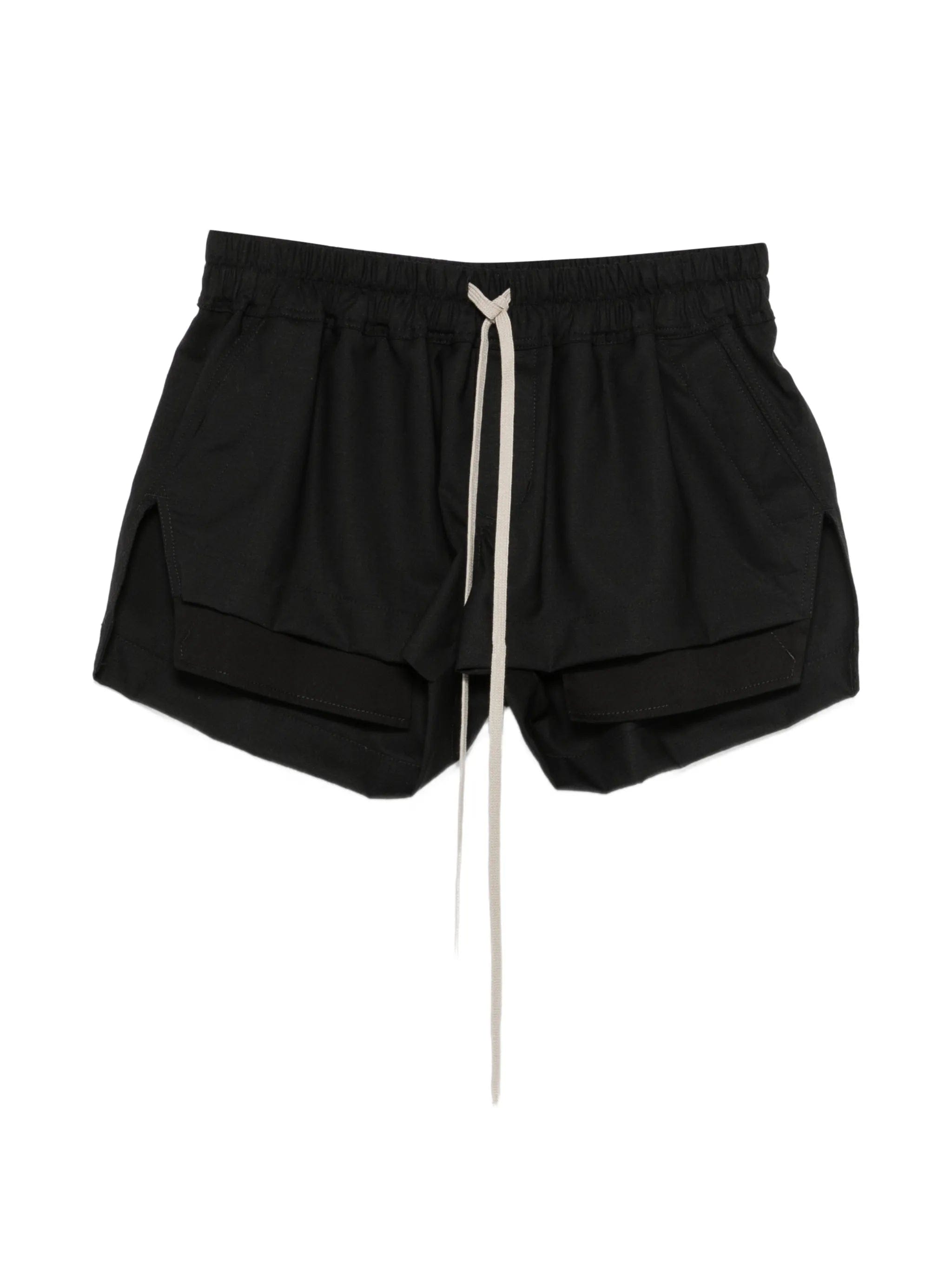 Rick Owens Tower Fog Boxers drawstring wool shorts