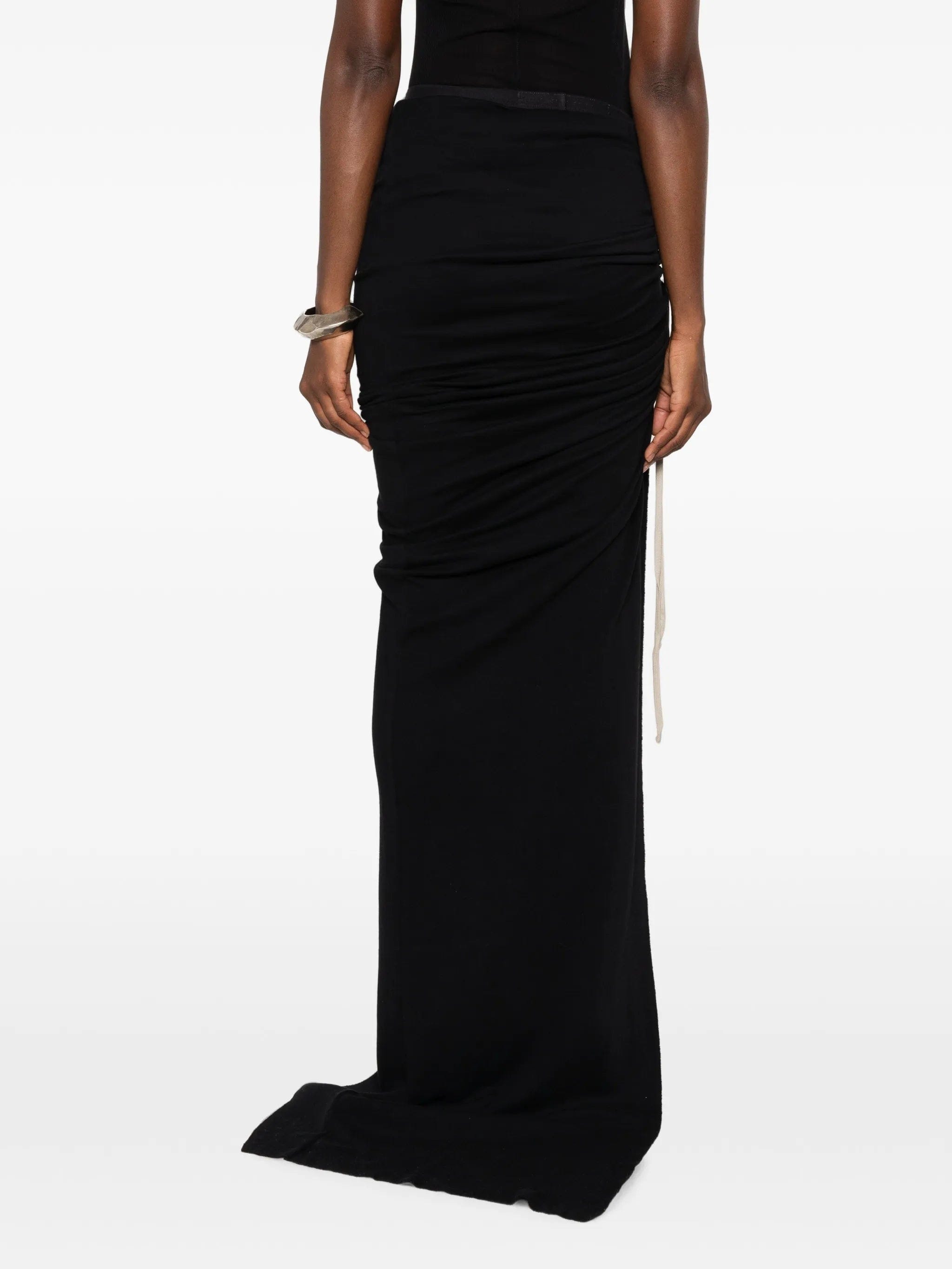 Rick Owens Edfu ruched maxi skirt