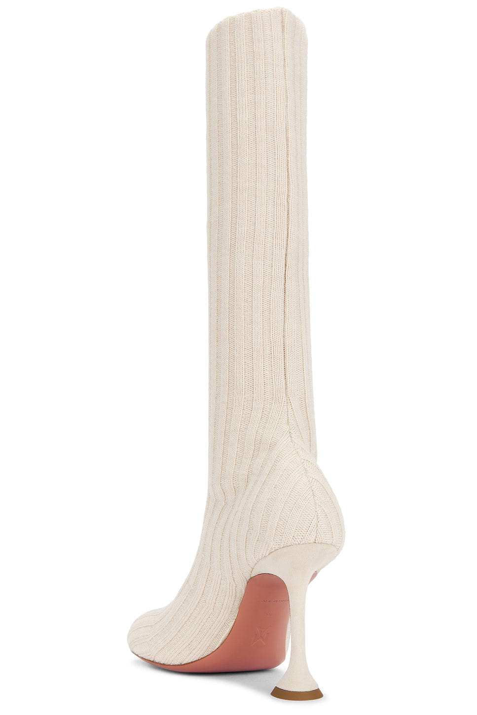 AMINA Muaddi Veneda Stretch 95 Fuzzy Knit Boot