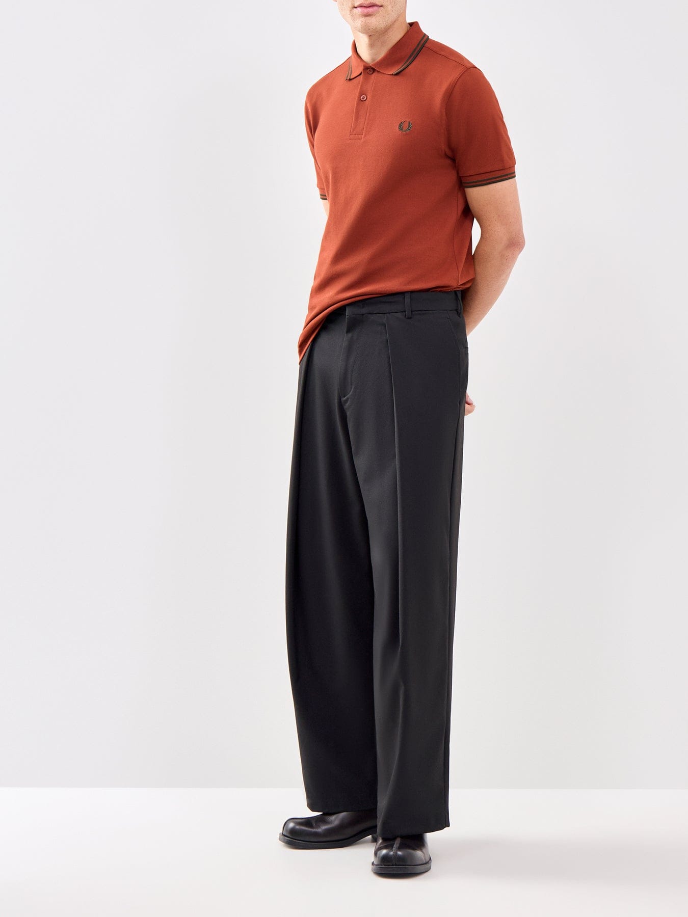 Fred Perry Twin Tipped Polo Shirt Red