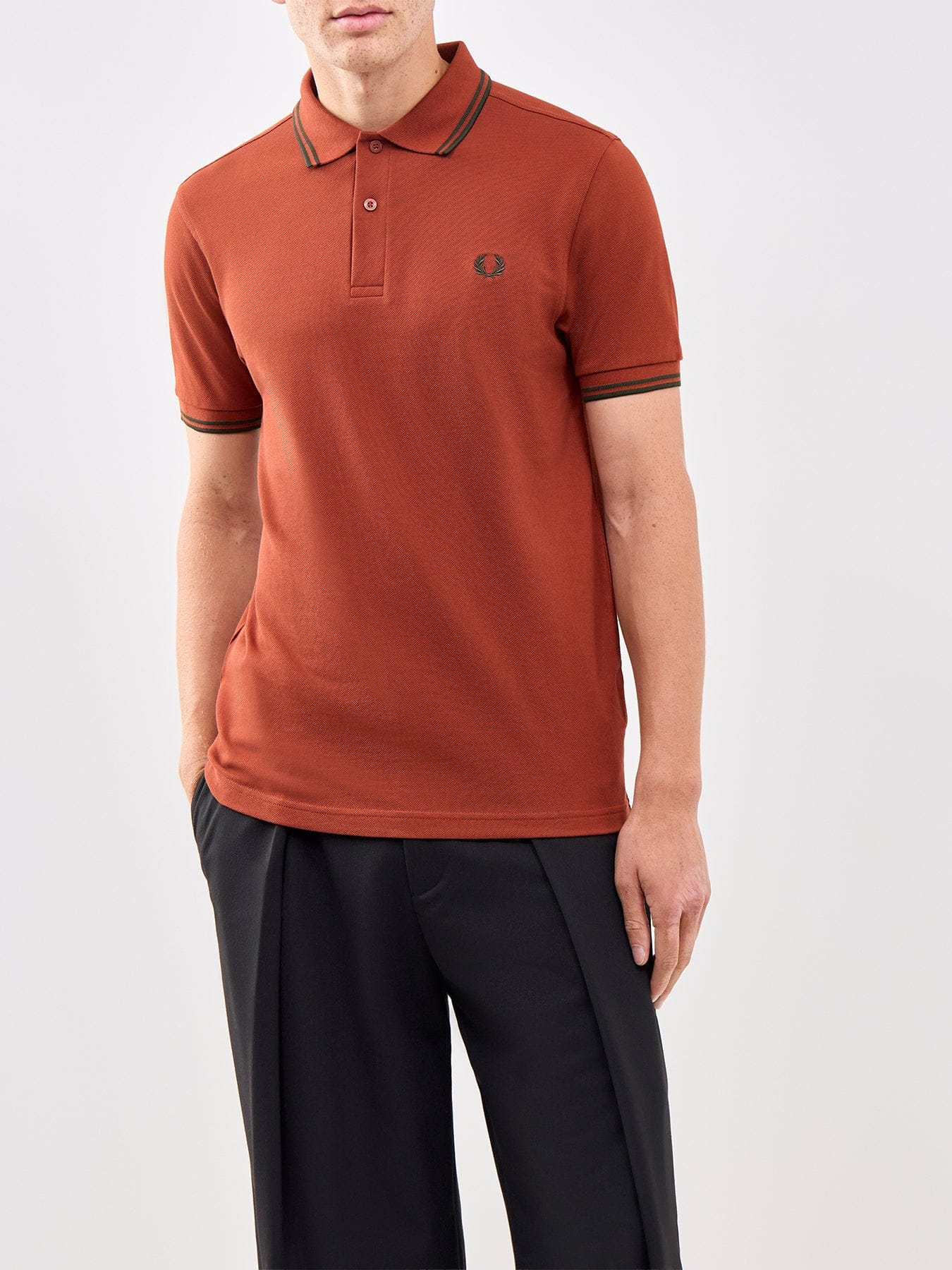 Fred Perry Twin Tipped Polo Shirt Red