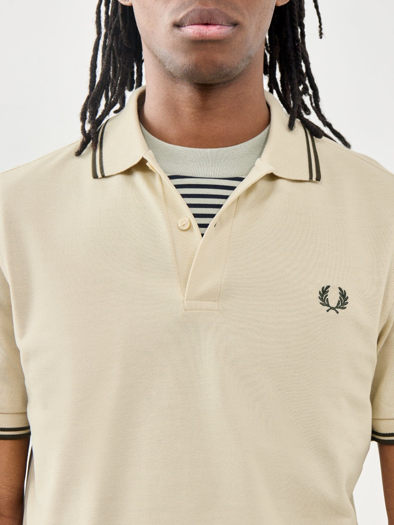 Fred Perry Twin Tipped Polo Shirt Beige