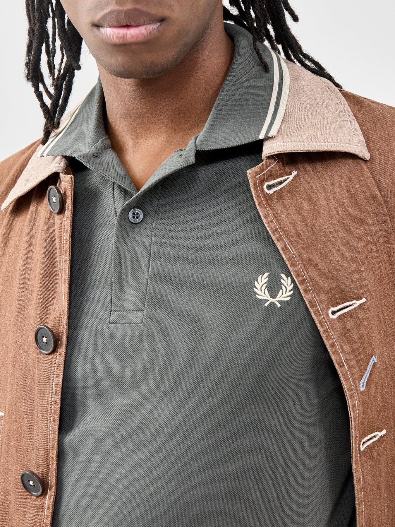 Fred Perry Twin Tipped Polo Shirt Olive