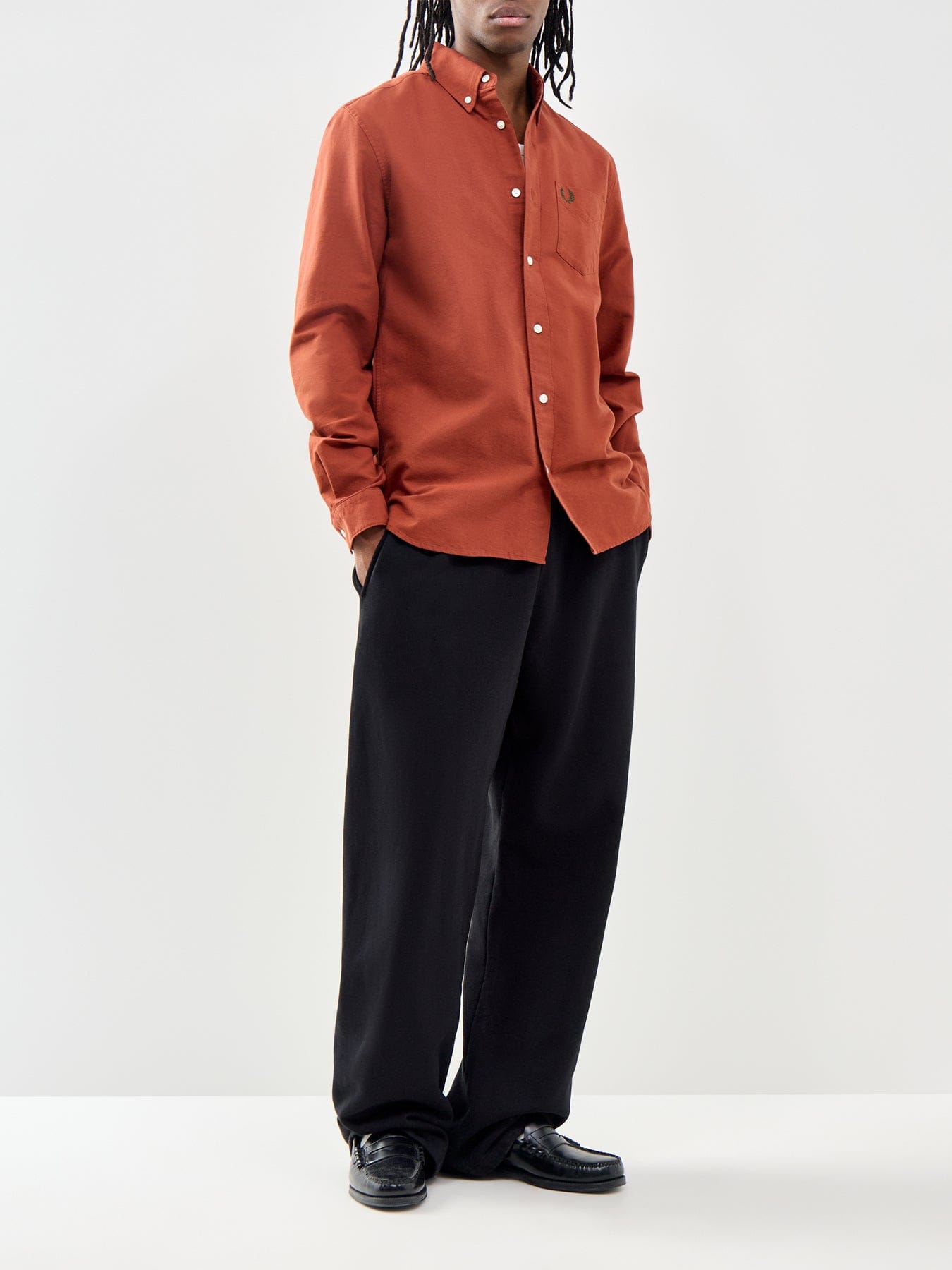 Fred Perry Oxford Shirt Red