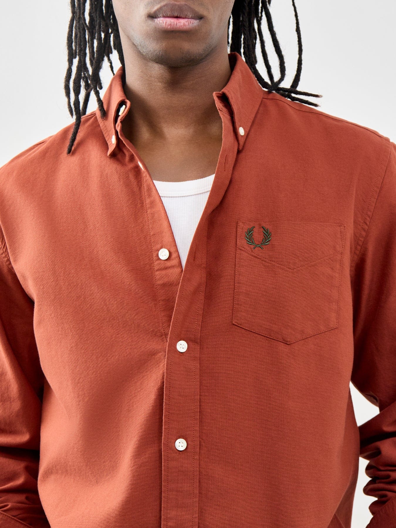 Fred Perry Oxford Shirt Red