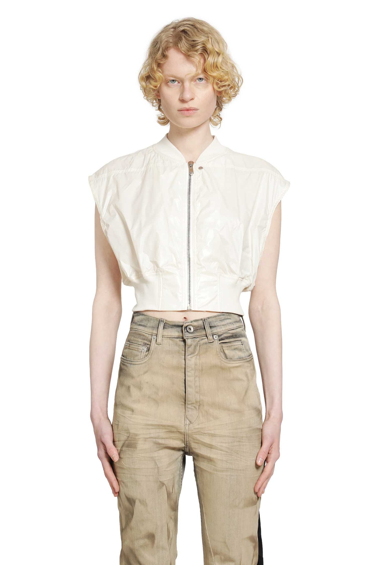 RICK OWENS Drkshdw Temple Taitlin Bomber in Shiny Nylon