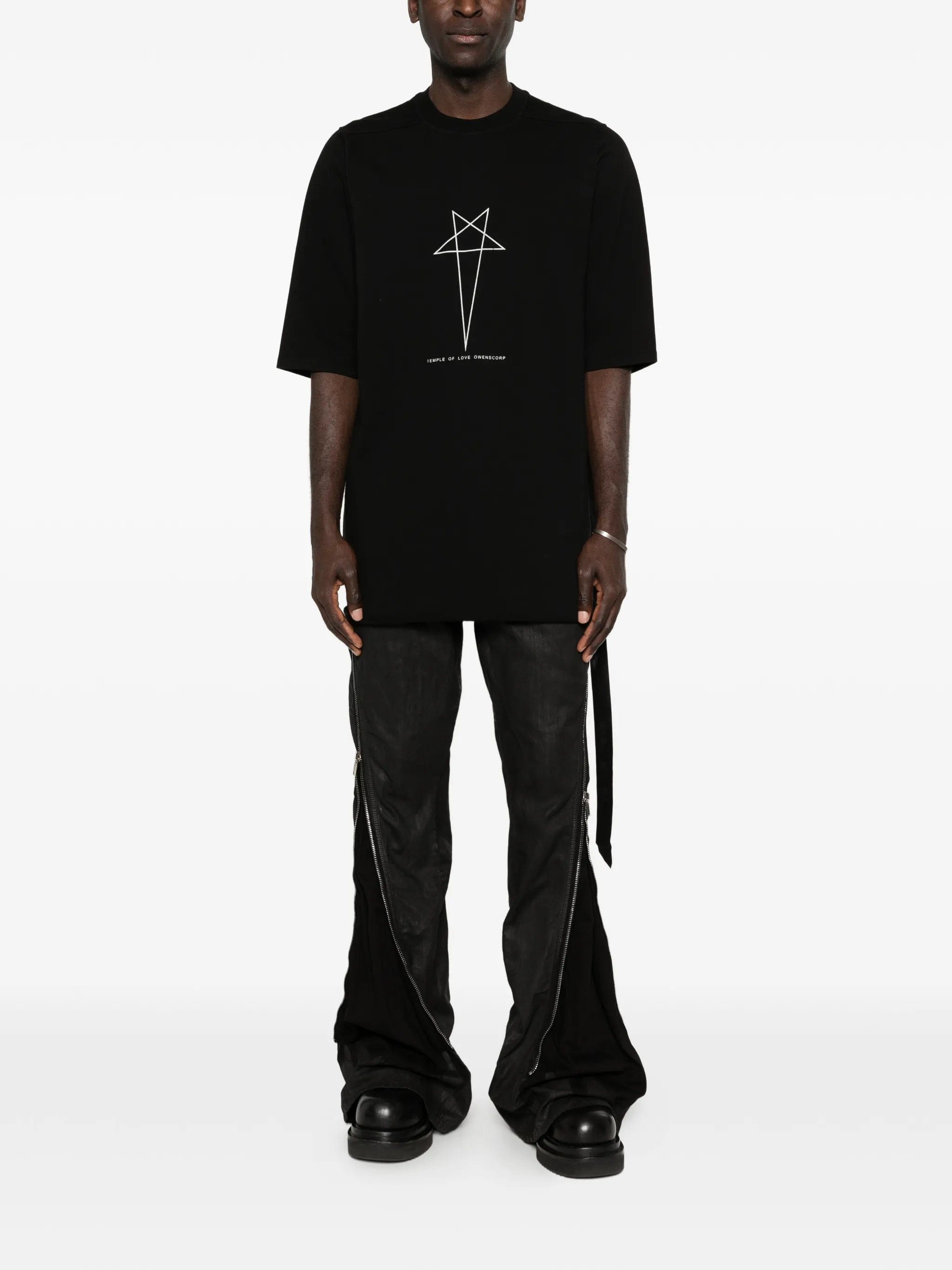 Rick Owens Drkshdw star - print crew - neck T - shirt