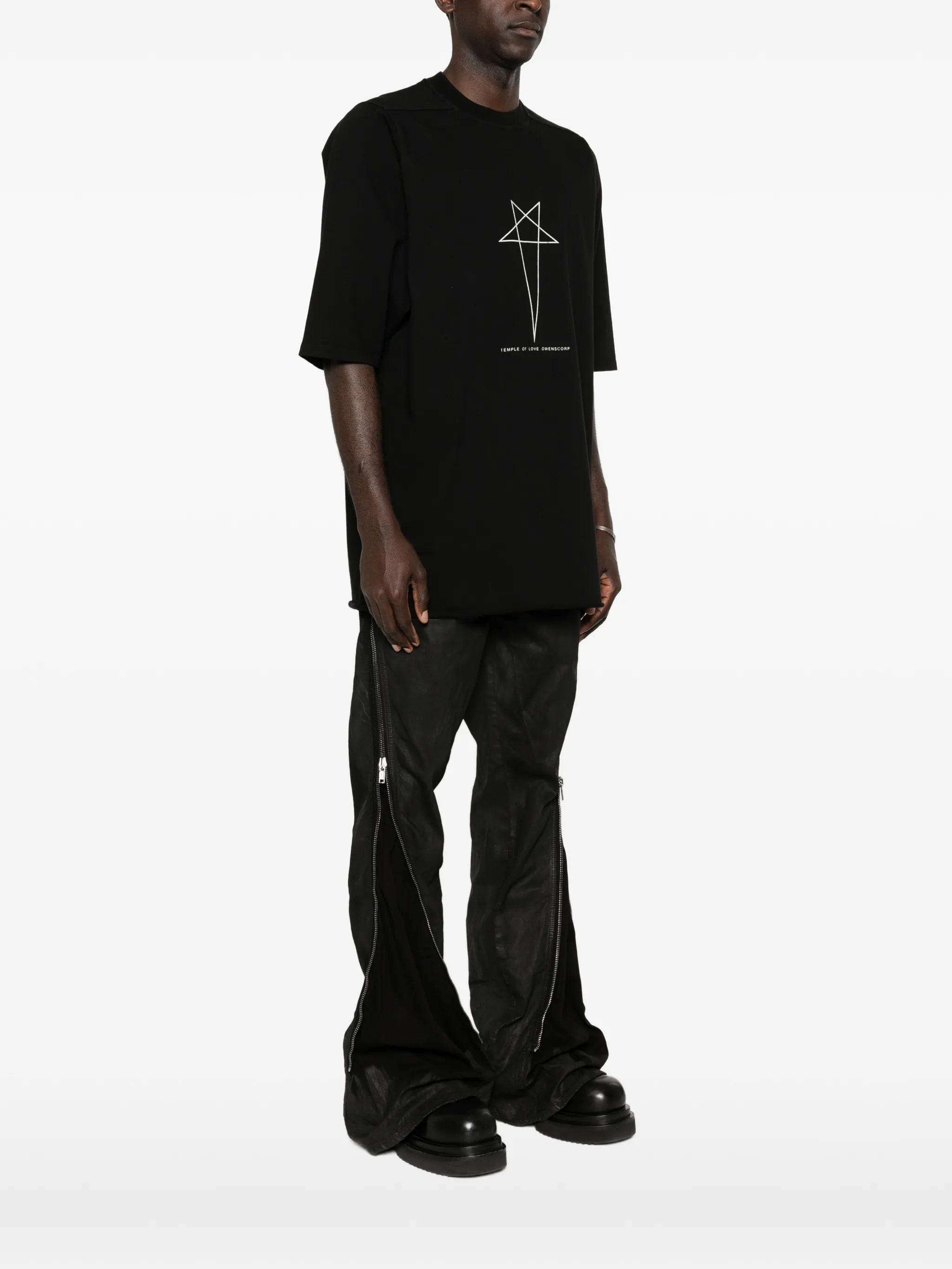 Rick Owens Drkshdw star - print crew - neck T - shirt