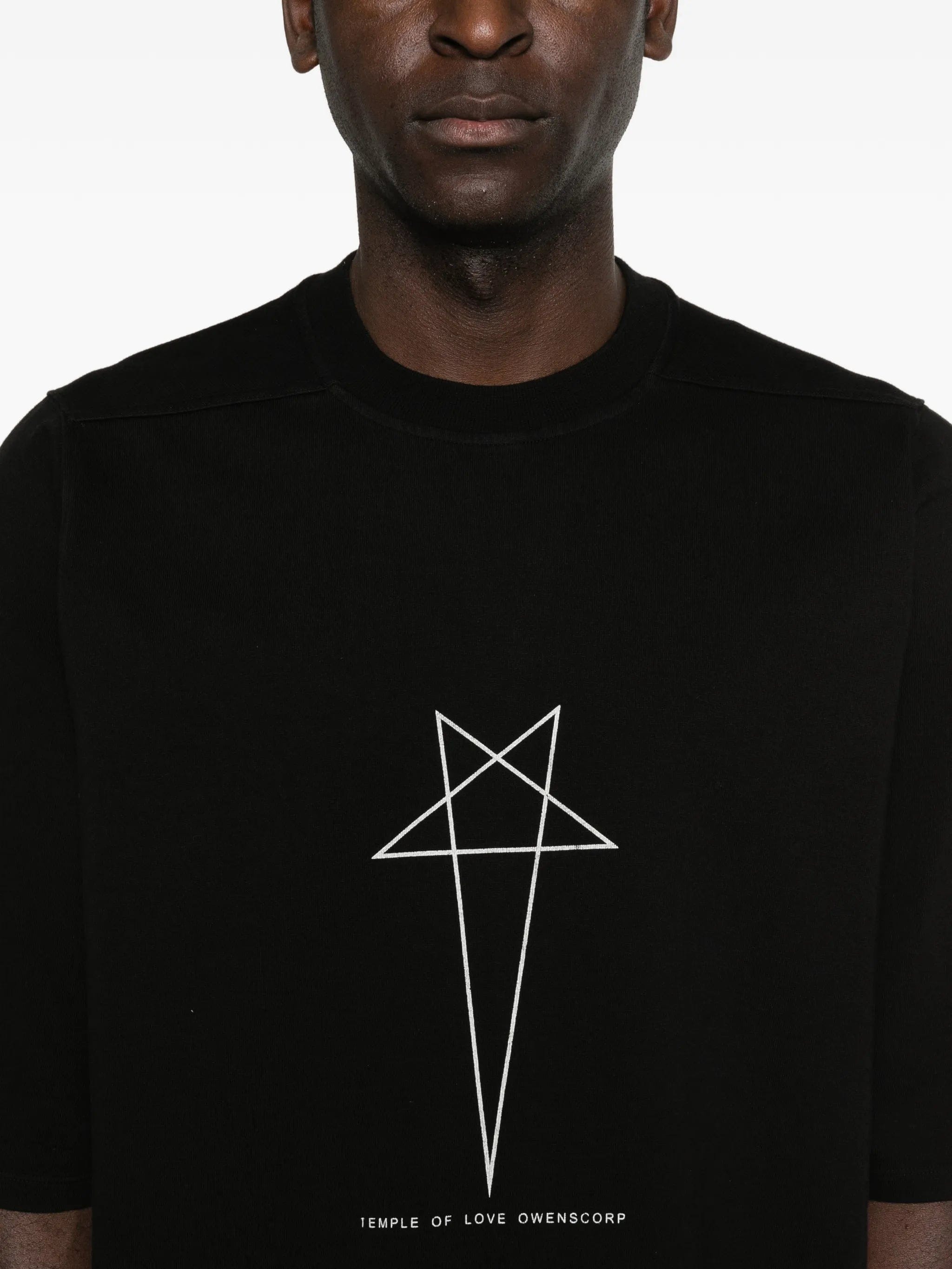 Rick Owens Drkshdw star - print crew - neck T - shirt