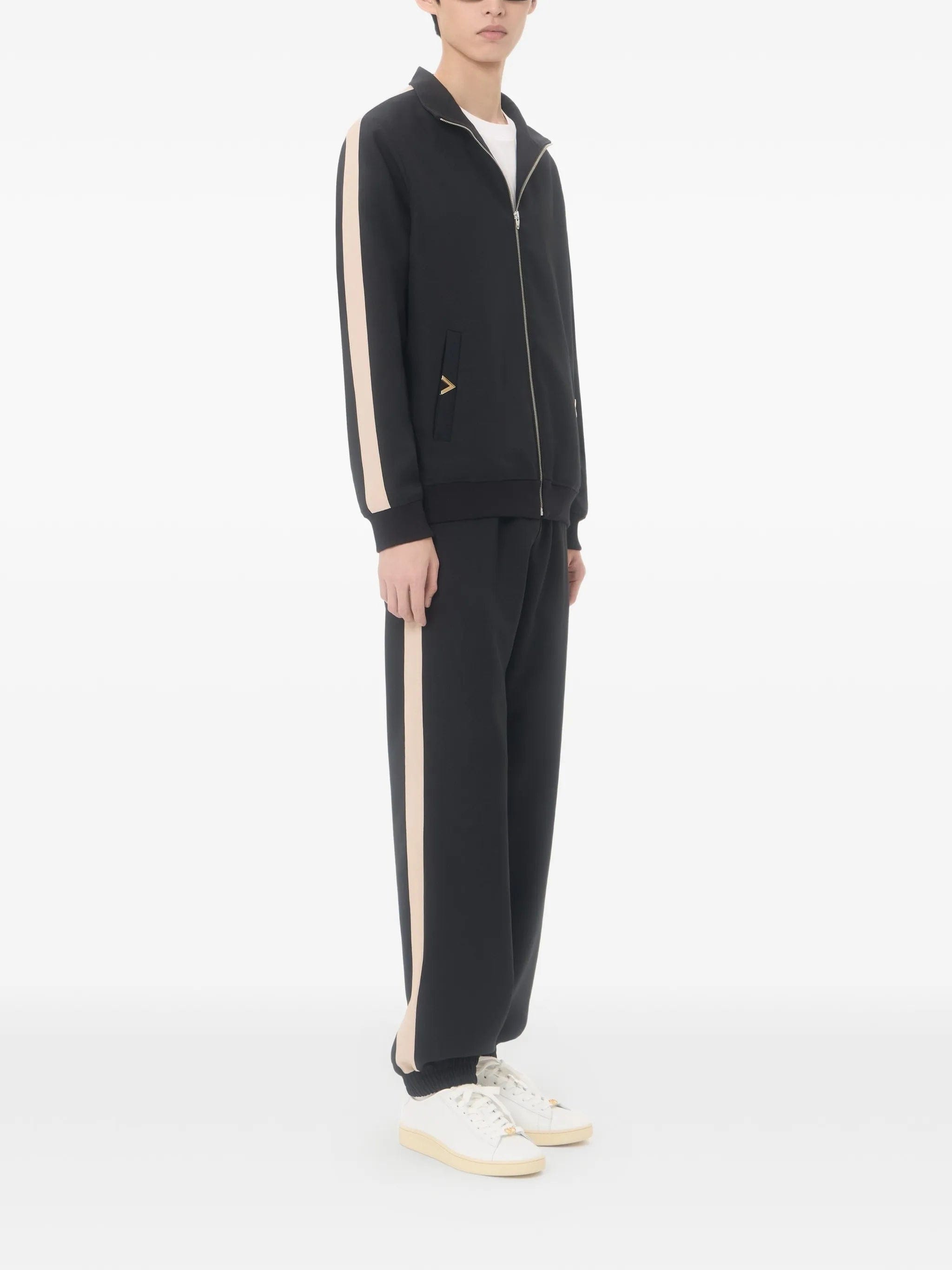 Valentino Garavani VLogo side - stripe sweatshirt