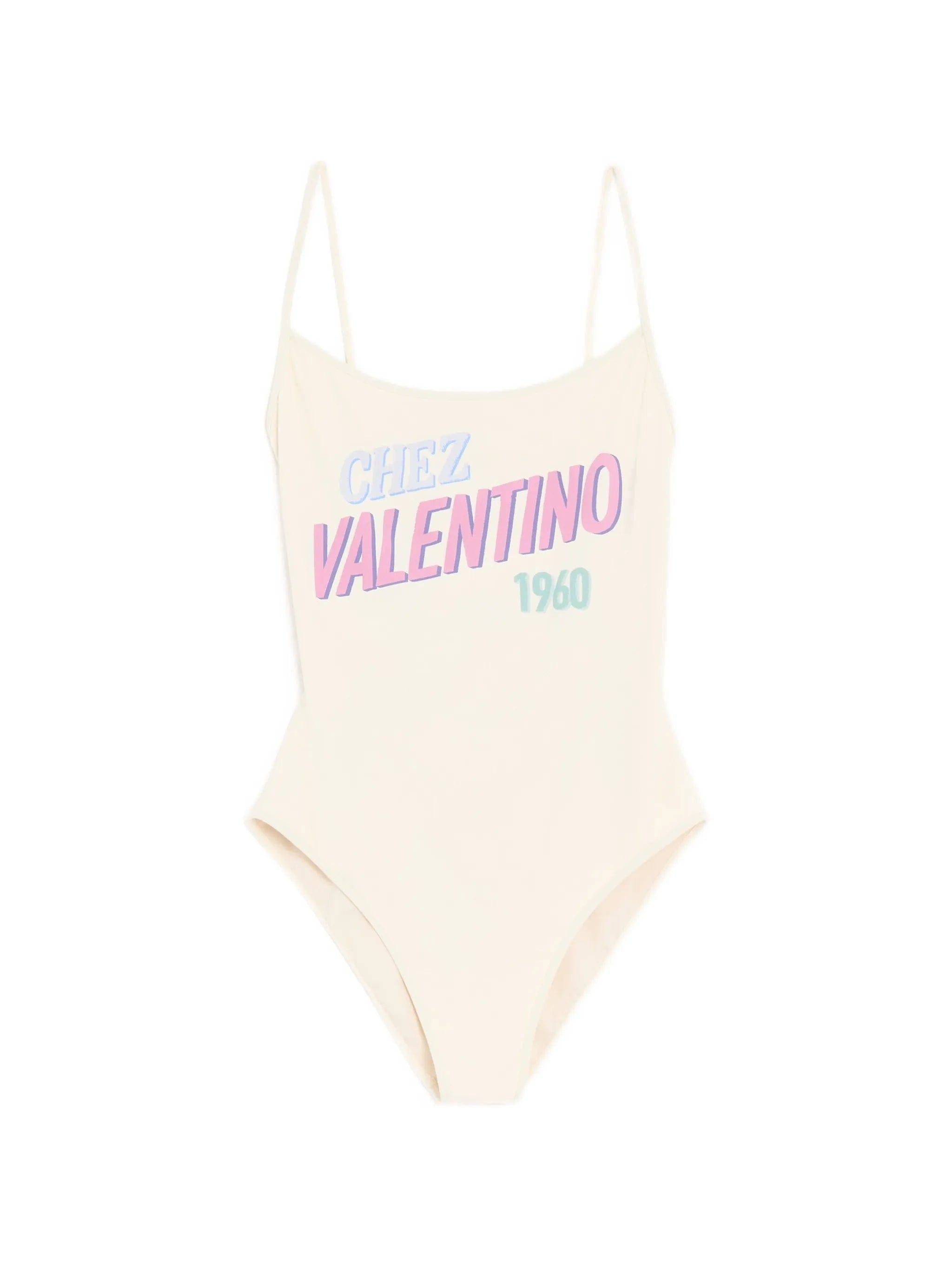 Valentino Garavani one - piece swimsuit with Chez 1960 print