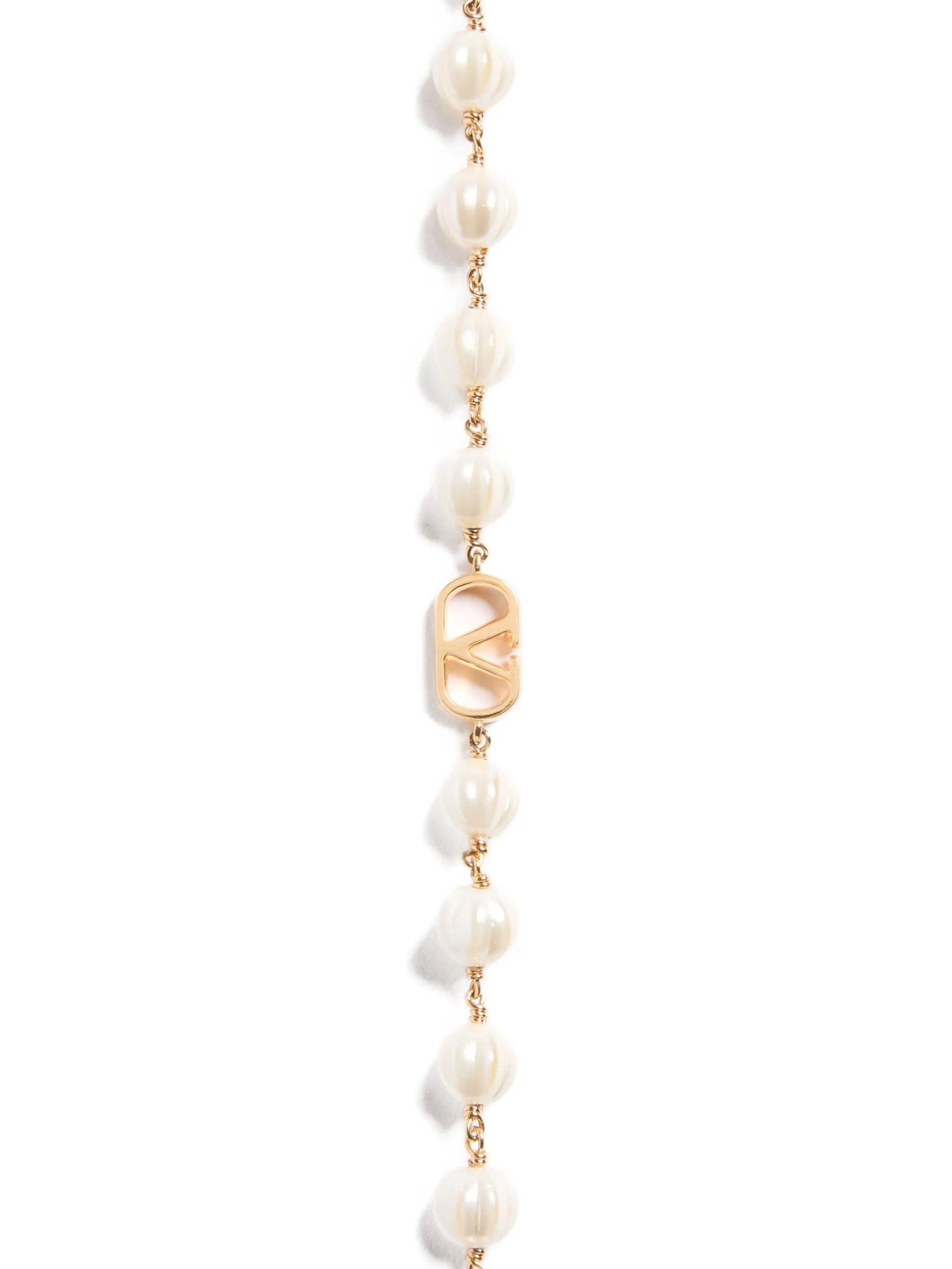 Valentino Garavani Vlogo Signature bracelet in metal with glass beads