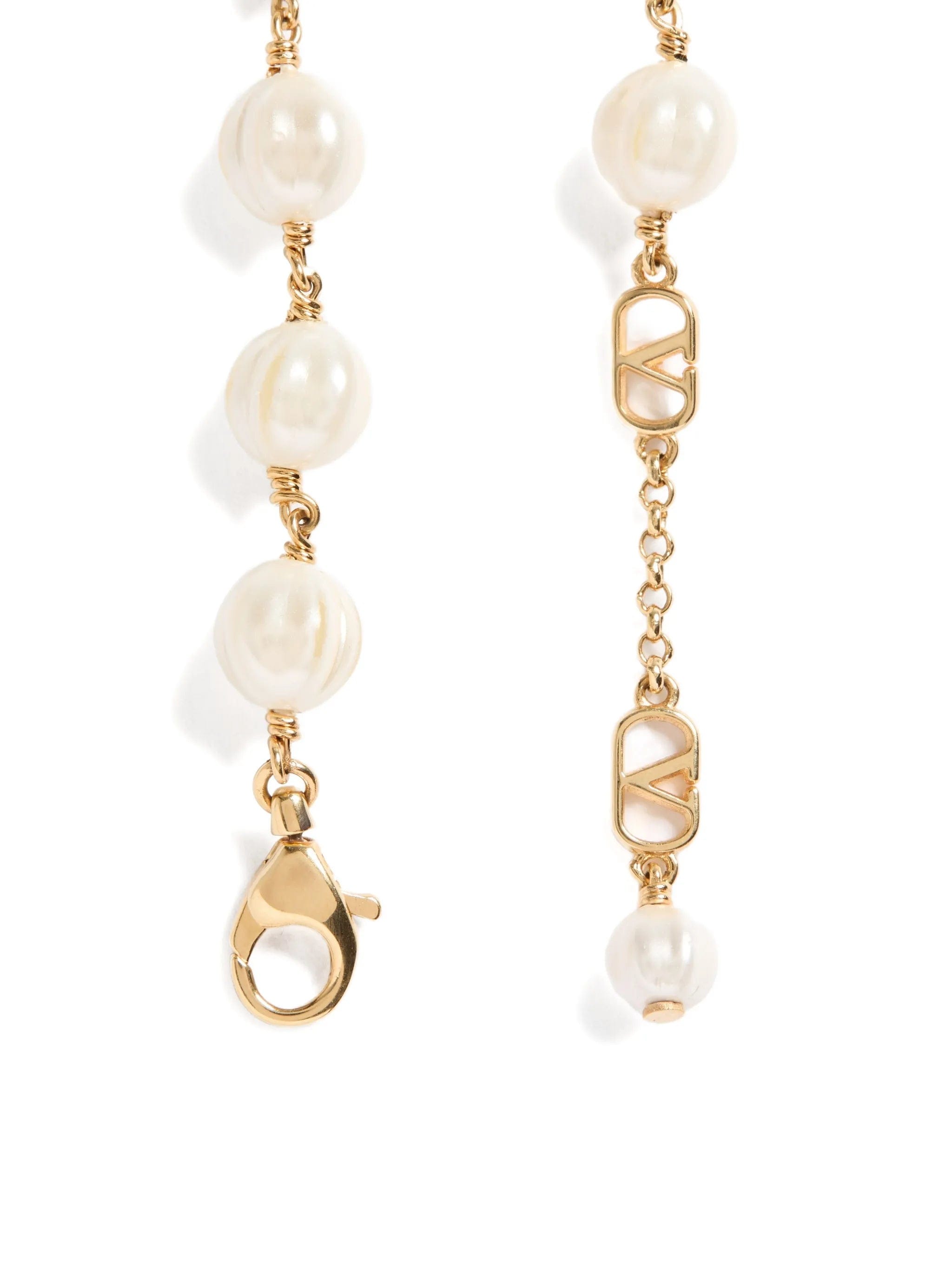 Valentino Garavani Vlogo Signature bracelet in metal with glass beads