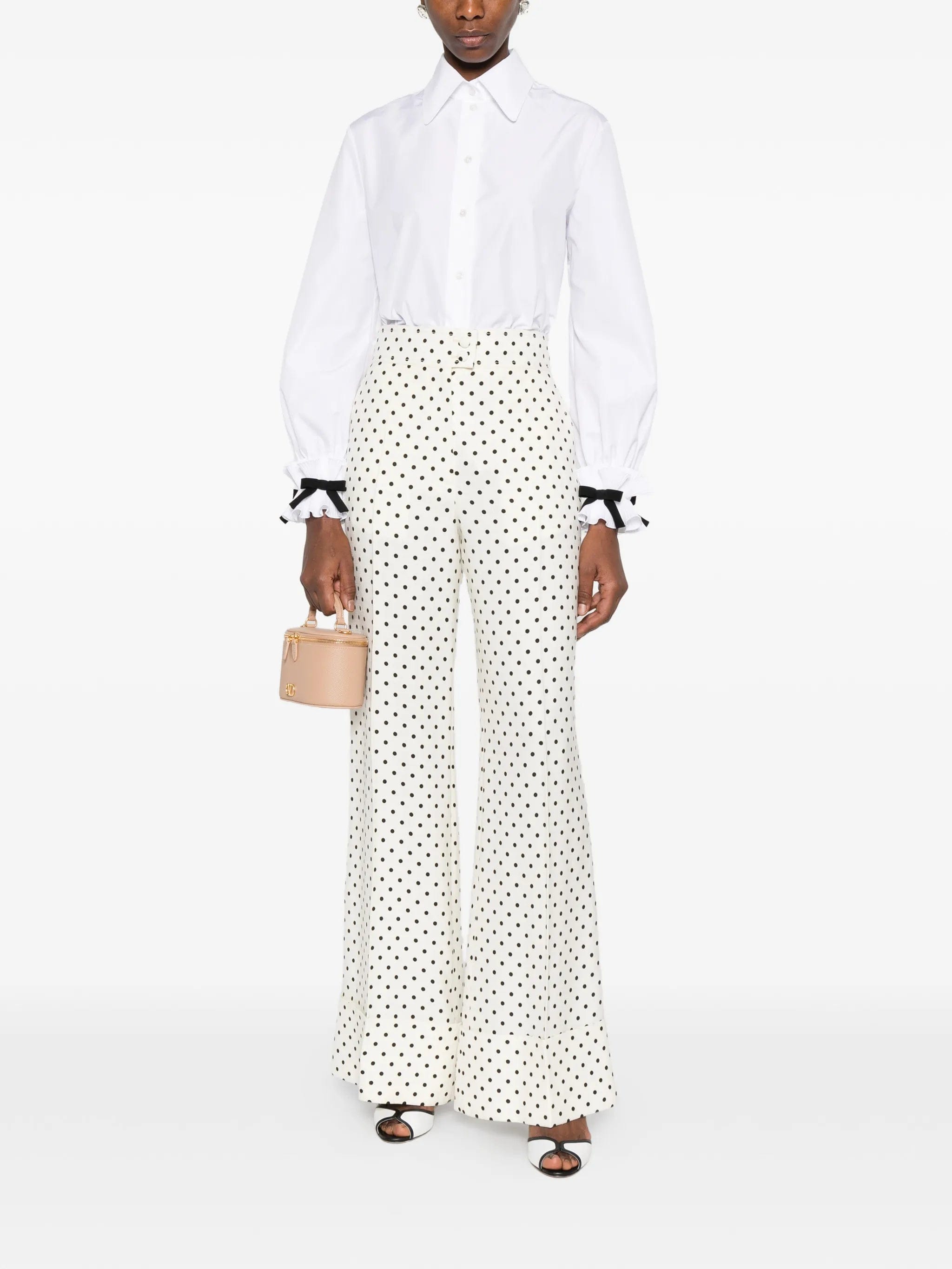Valentino Garavani polka dot wide - leg trousers