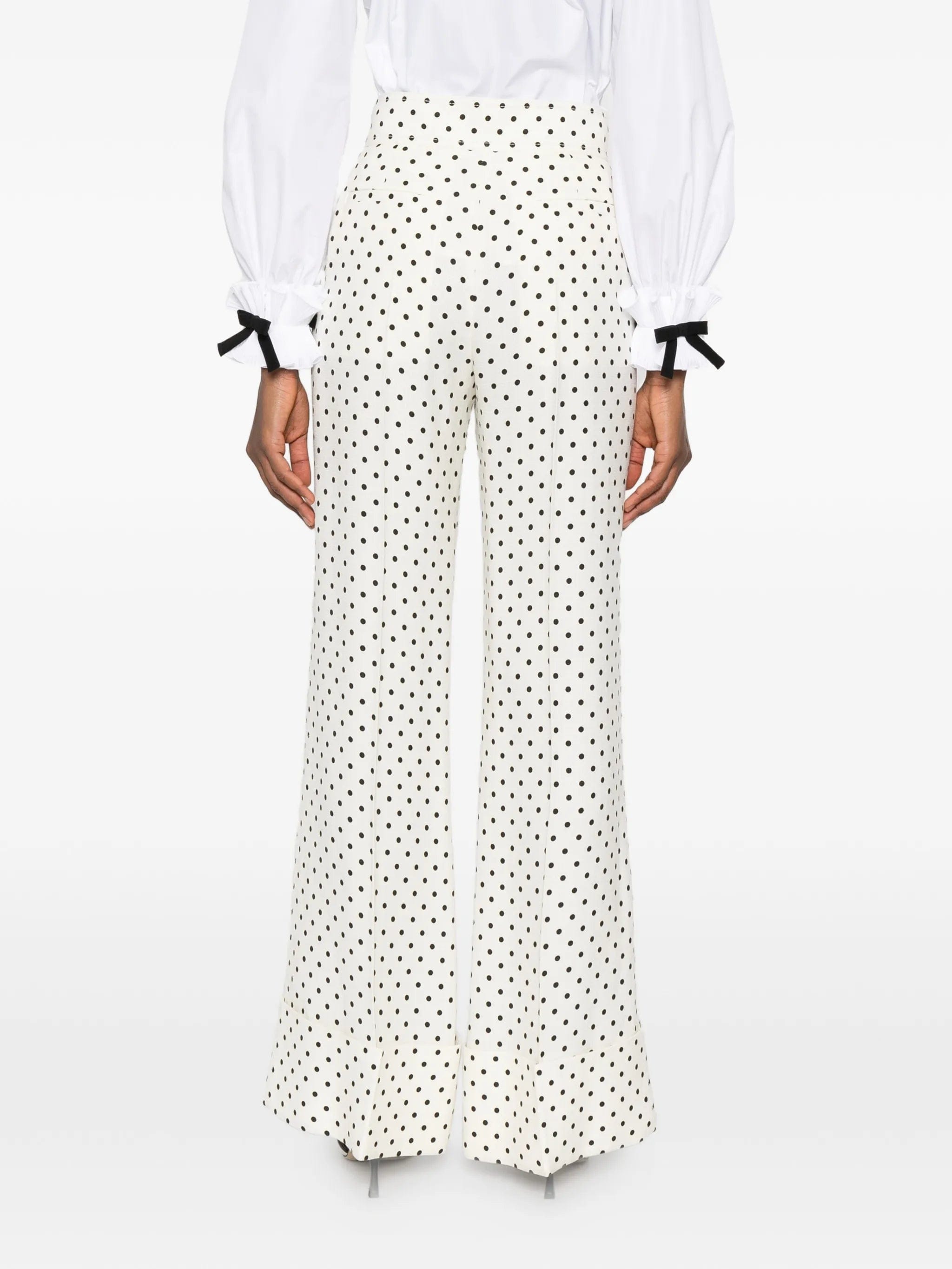 Valentino Garavani polka dot wide - leg trousers