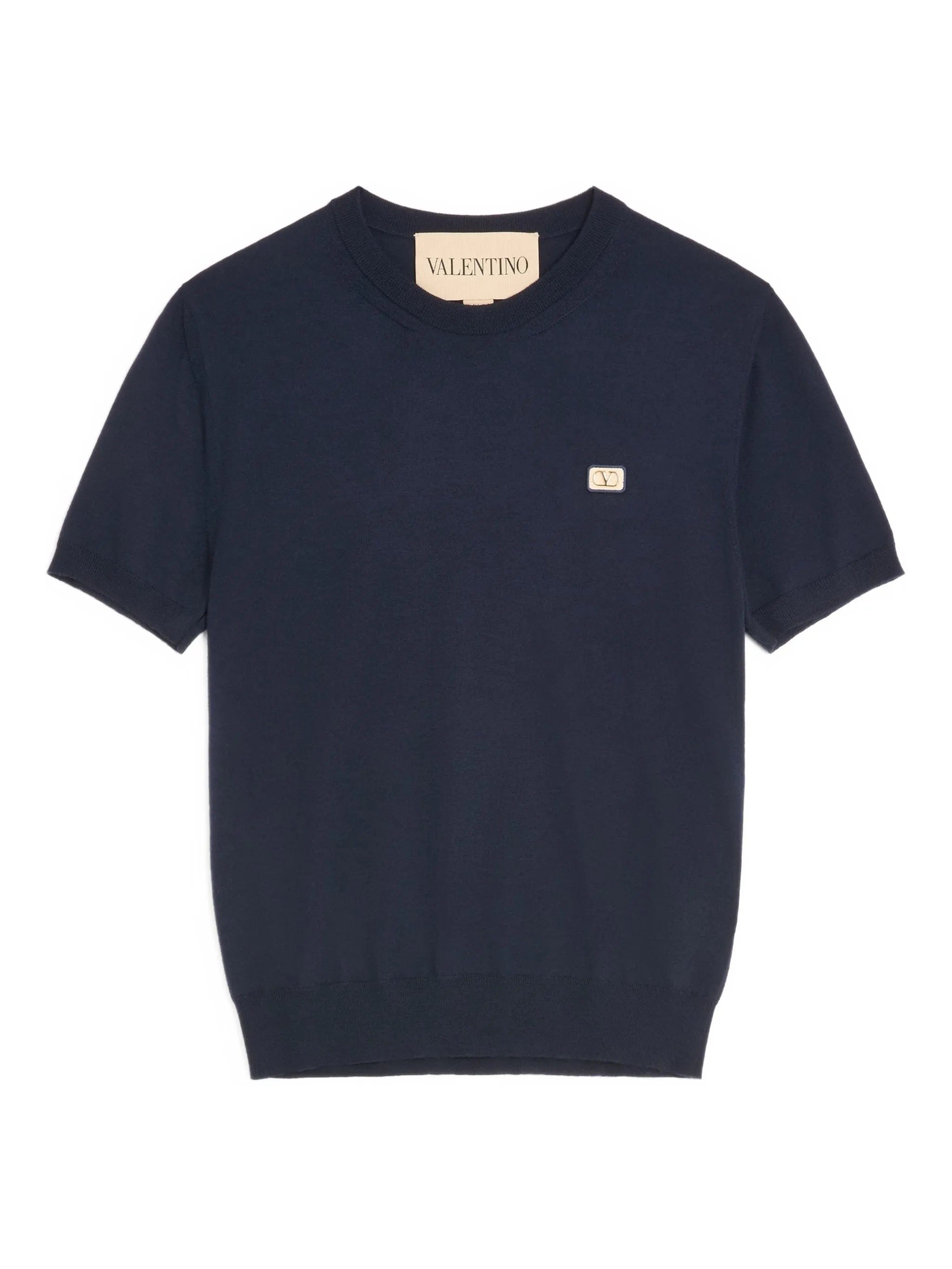 Valentino Garavani wool t - shirt with VLogo patch