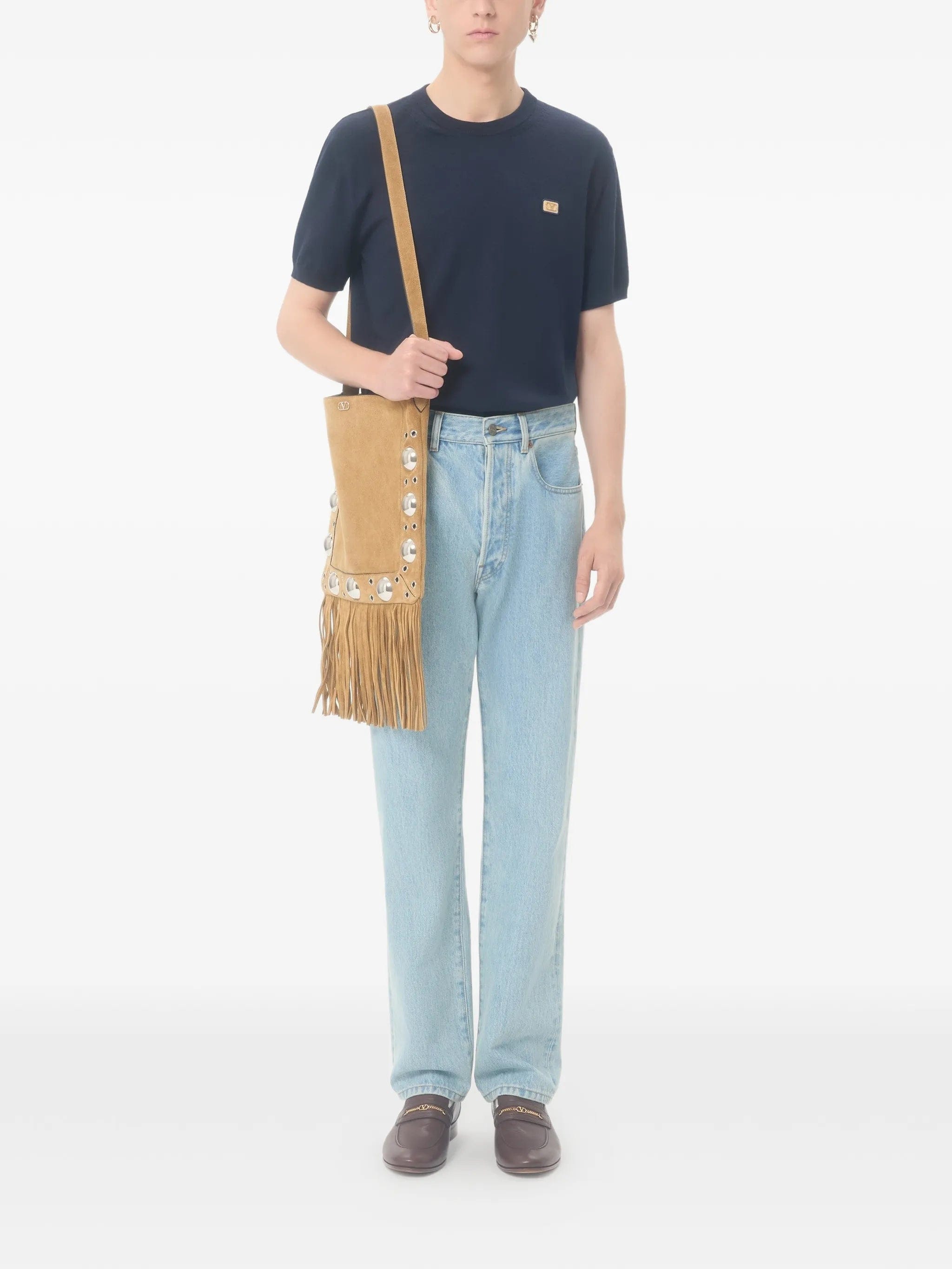 Valentino Garavani wool t - shirt with VLogo patch