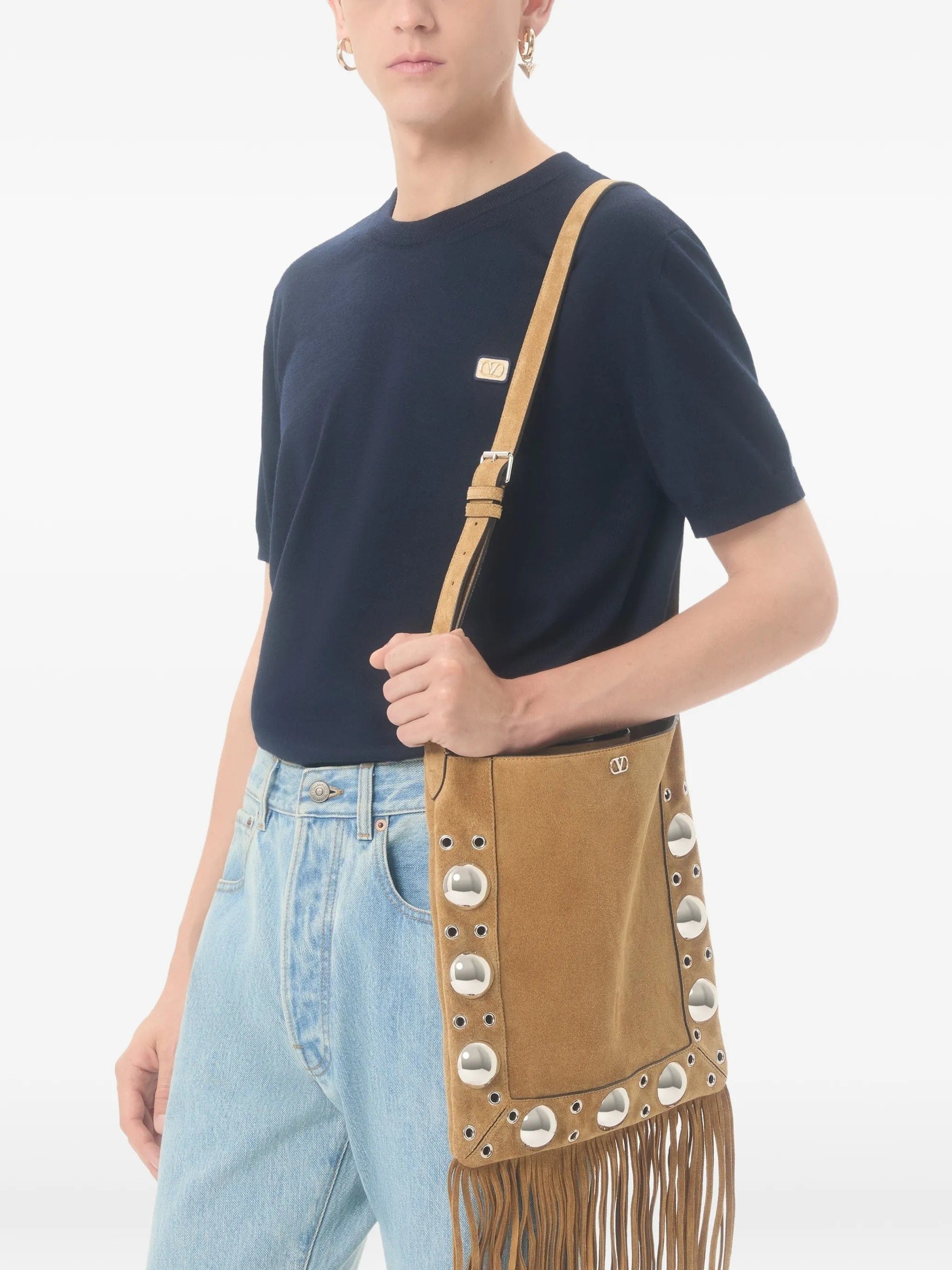 Valentino Garavani wool t - shirt with VLogo patch