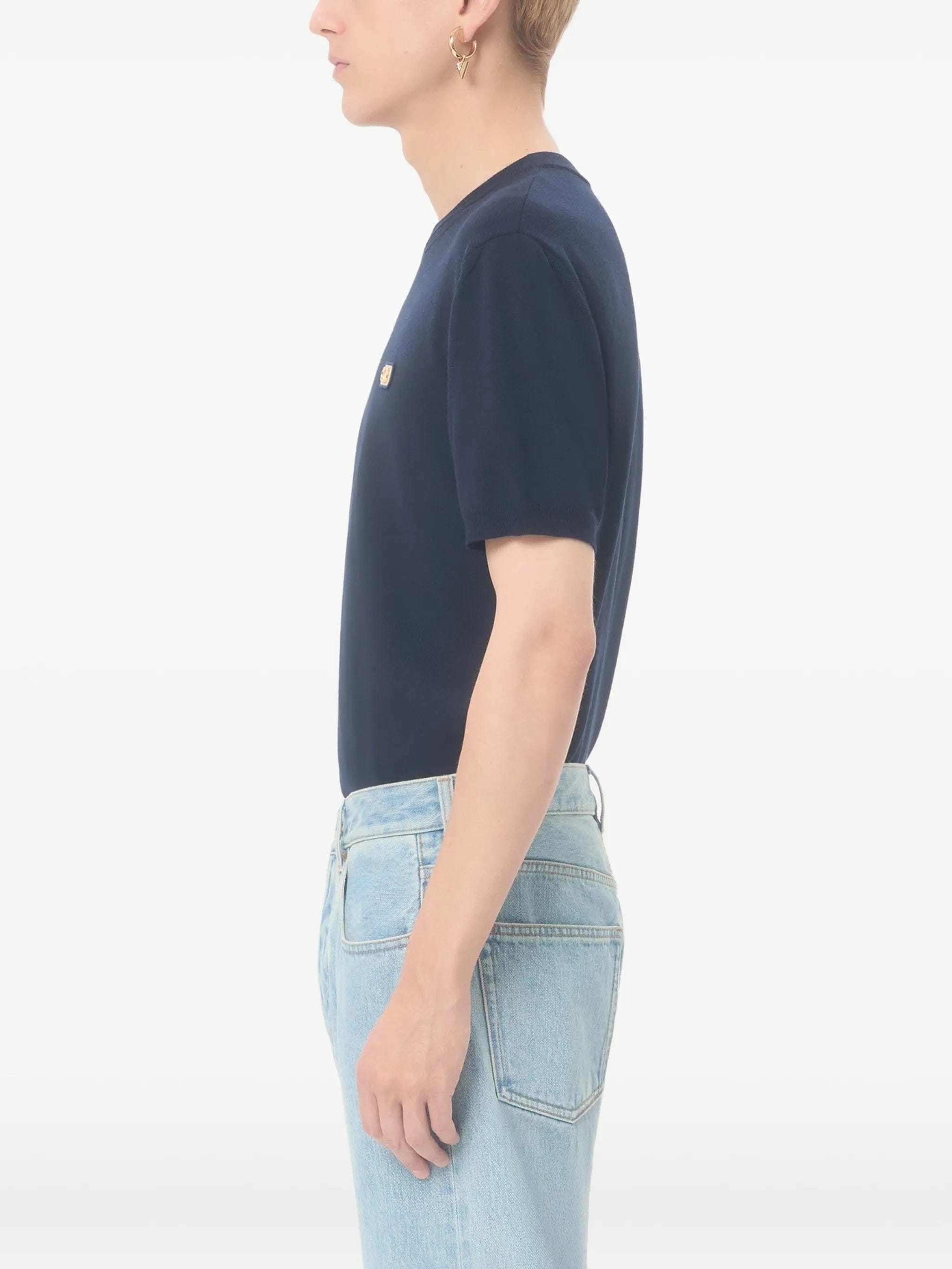Valentino Garavani wool t - shirt with VLogo patch