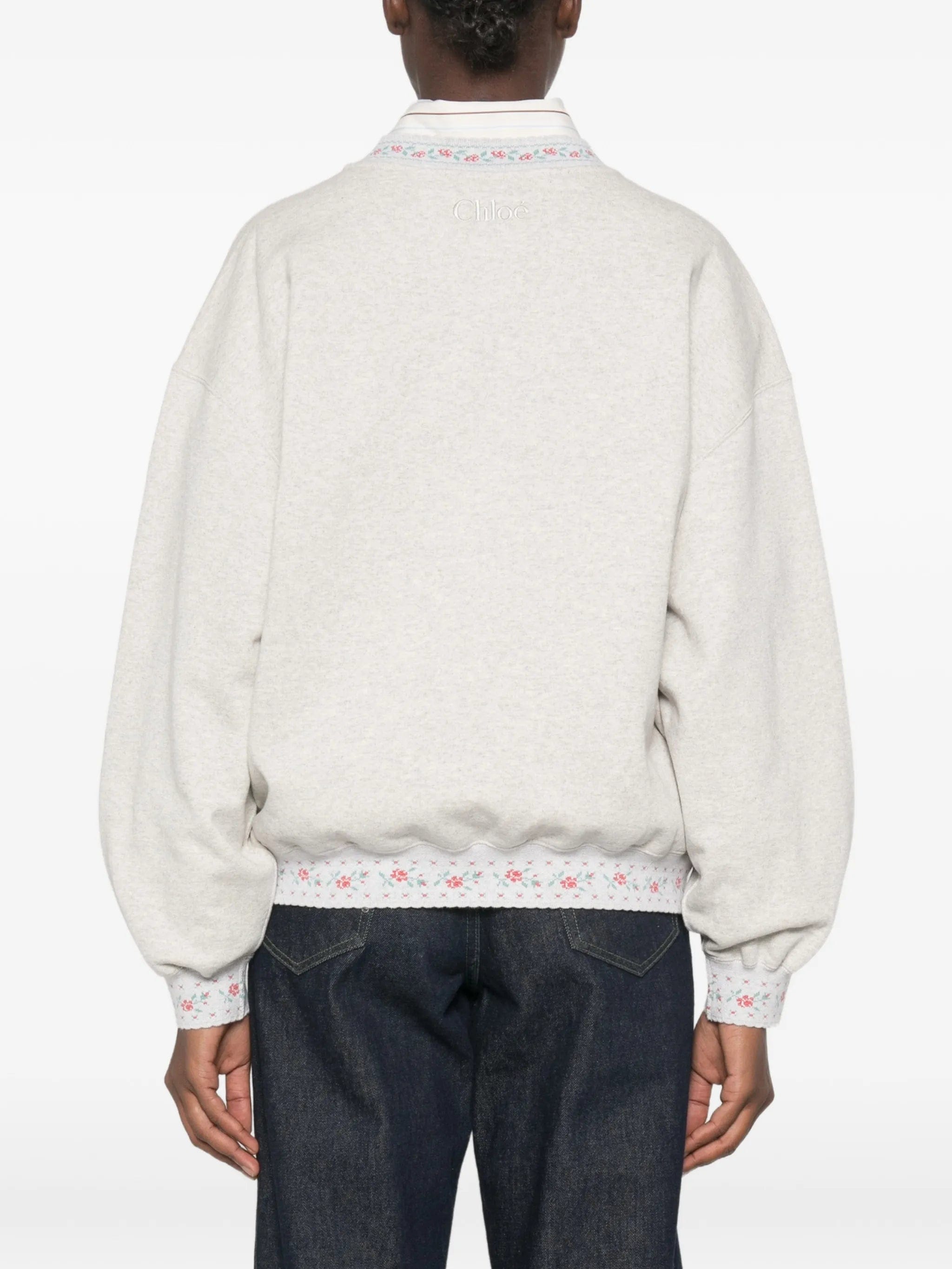 Chloé floral - embroidered sweatshirt