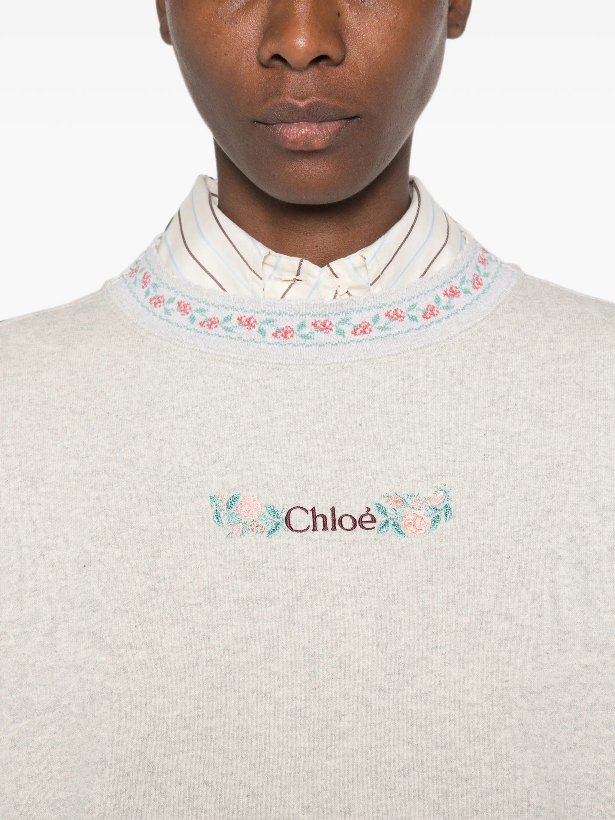 Chloé floral - embroidered sweatshirt