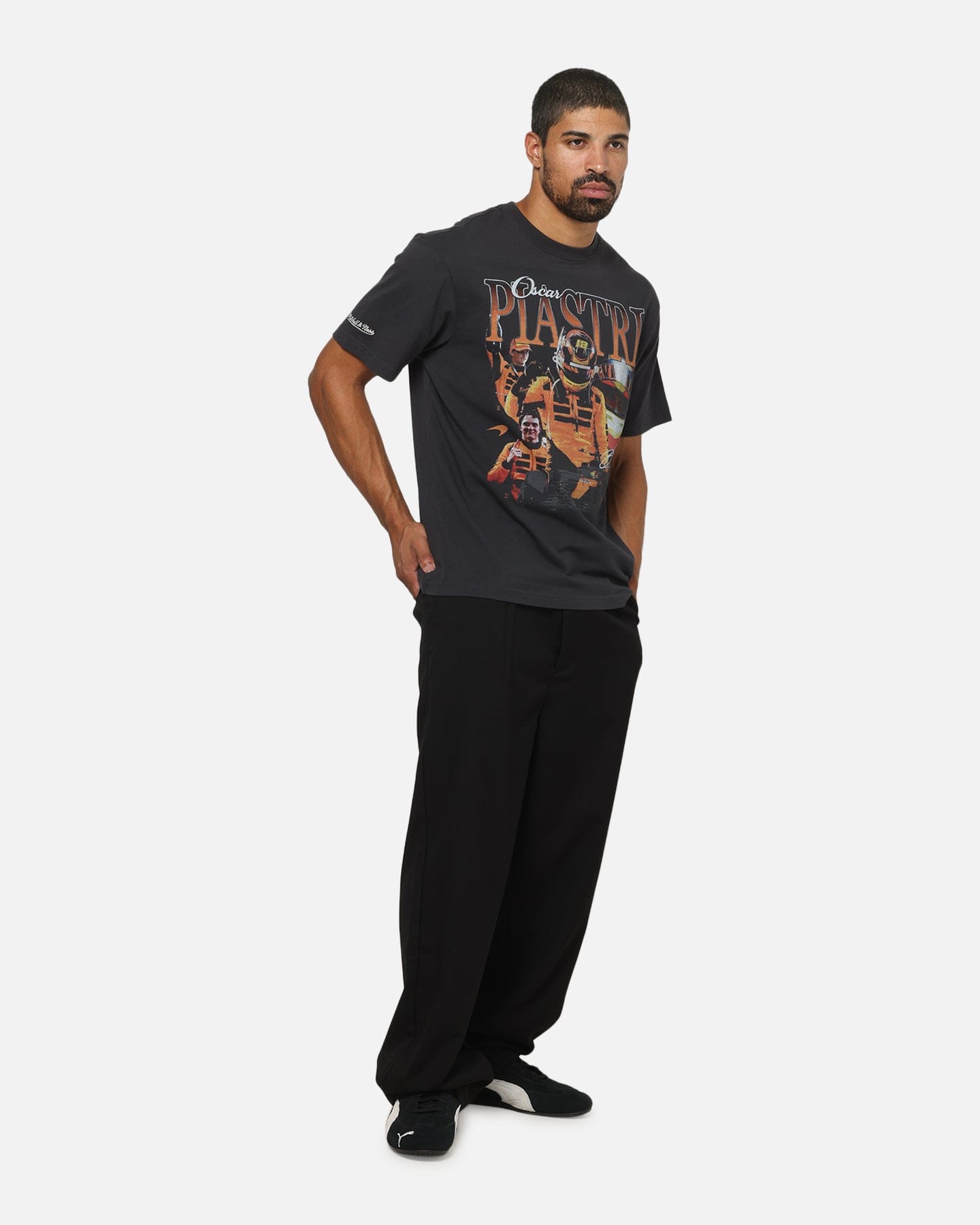 Mitchell & NESS x Mclaren F1 Team Bootleg Oscar Piastri T - Shirt Washed Black