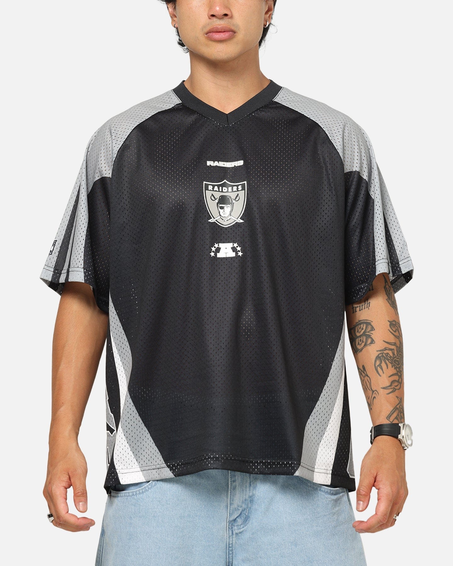 Mitchell & NESS Las Vegas Raiders Warehouse Rave Jersey Black/Grey/White