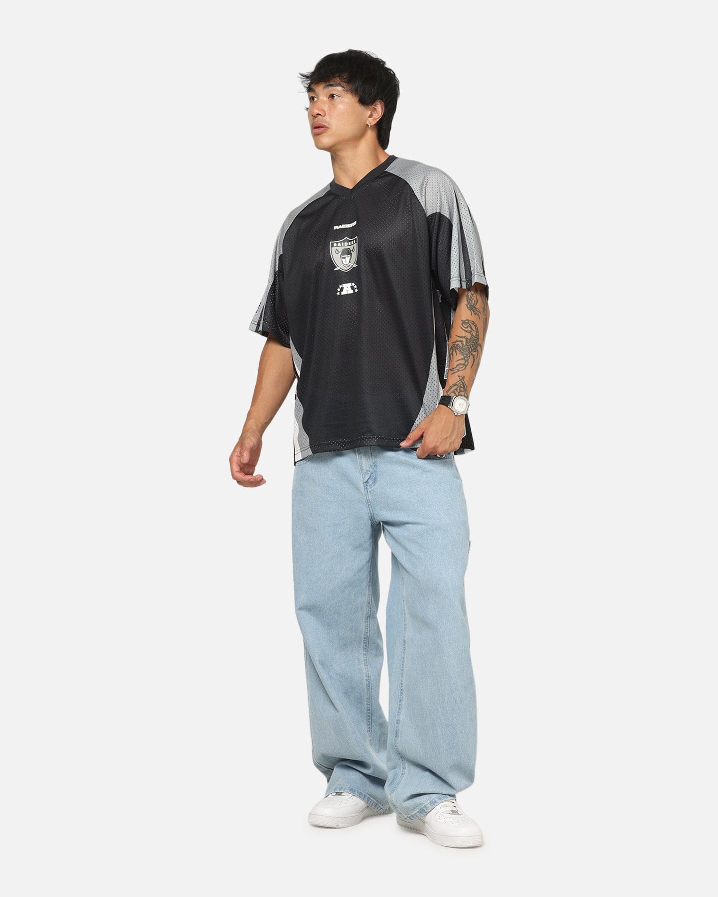 Mitchell & NESS Las Vegas Raiders Warehouse Rave Jersey Black/Grey/White