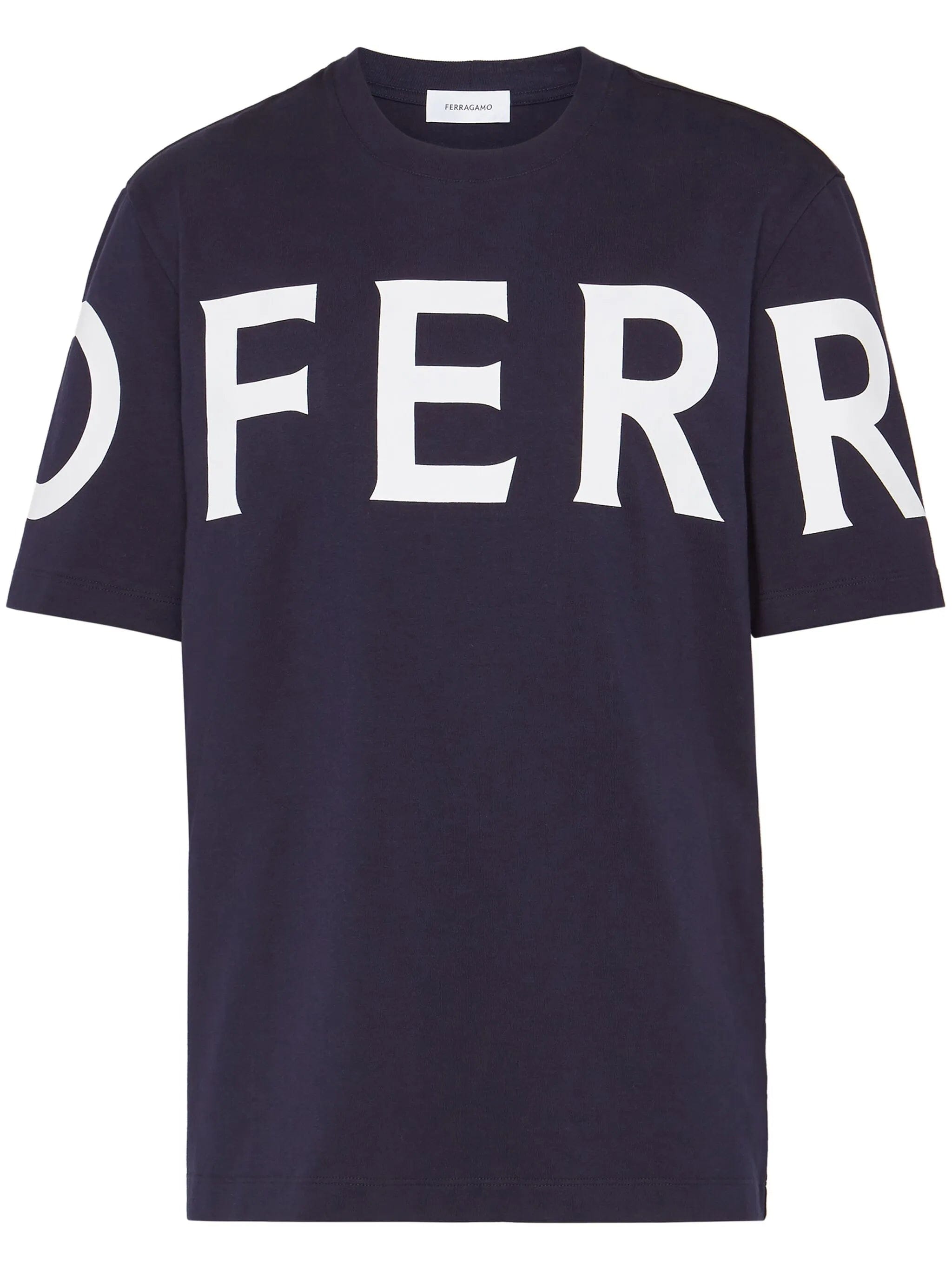 Ferragamo logo - print cotton T - shirt