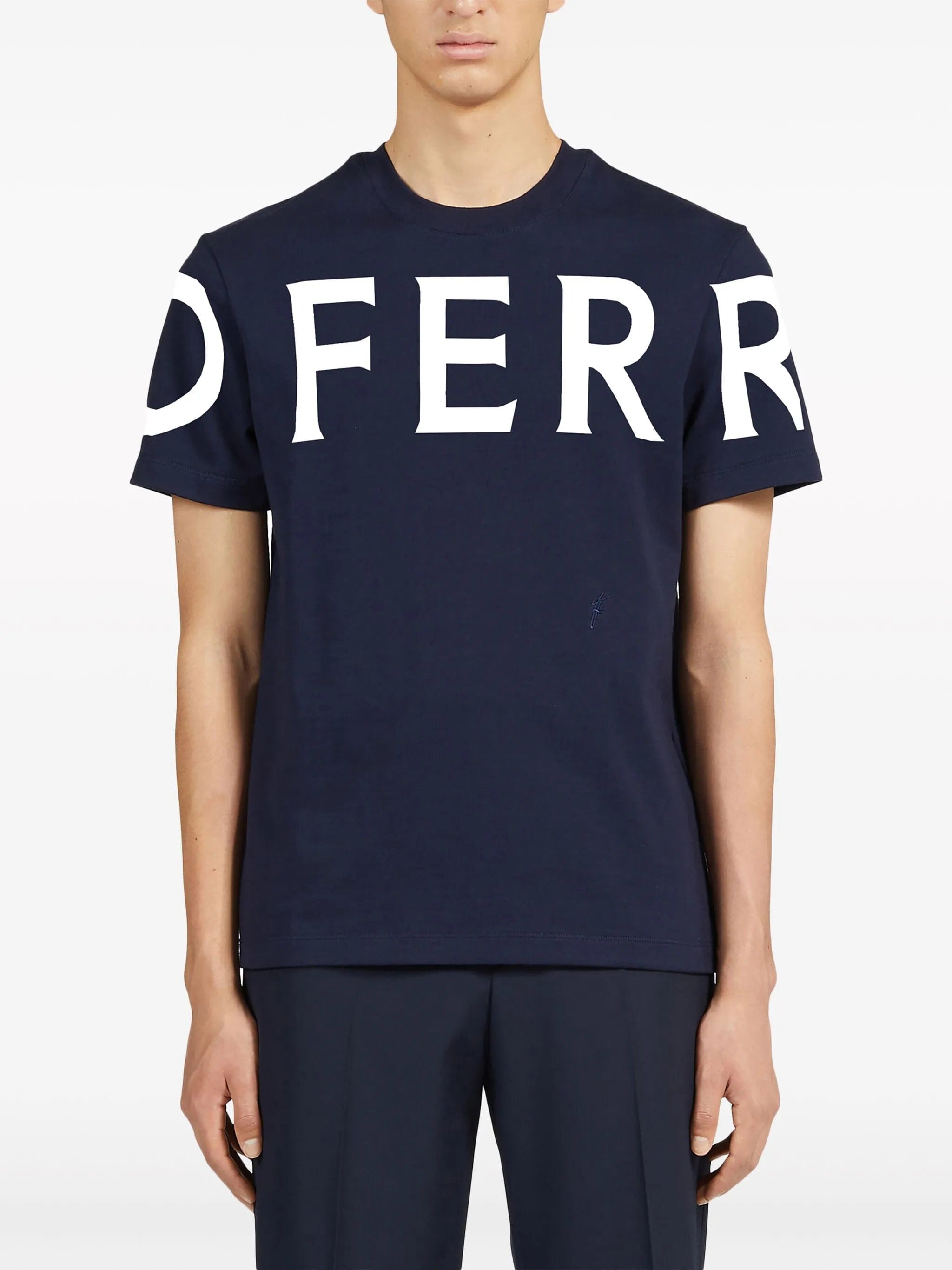 Ferragamo logo - print cotton T - shirt