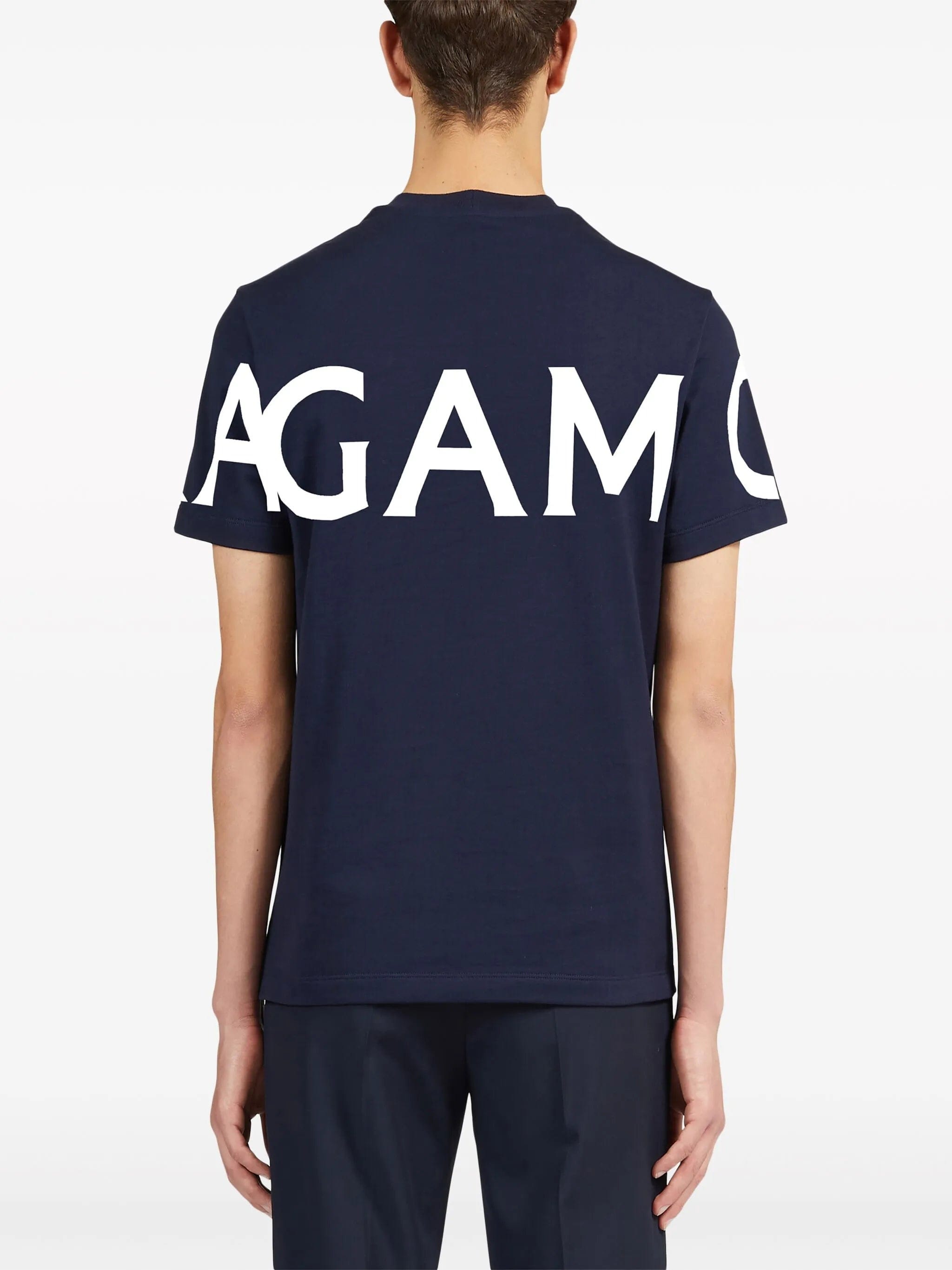 Ferragamo logo - print cotton T - shirt