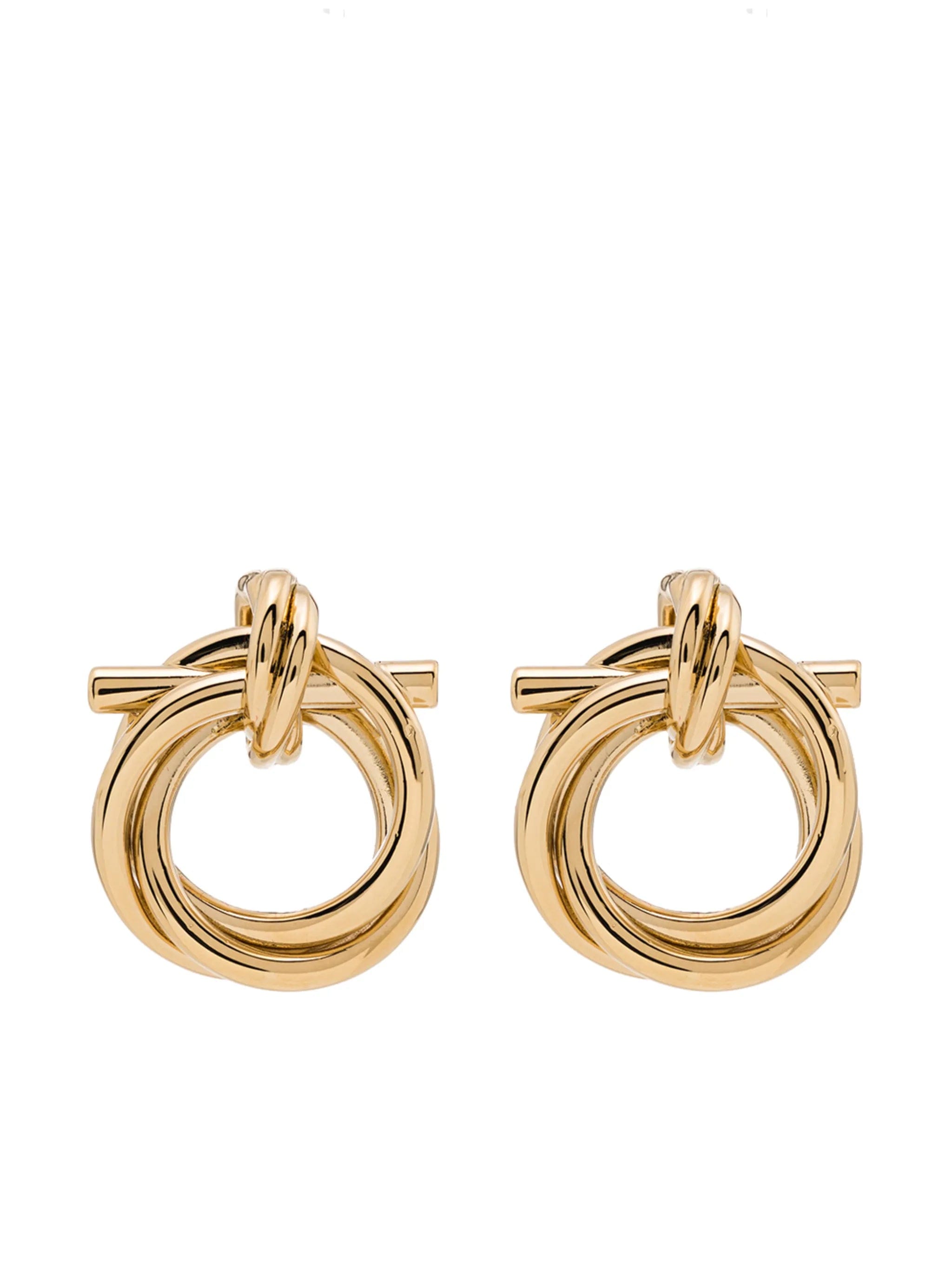 Ferragamo twisted Gancini earrings (S)