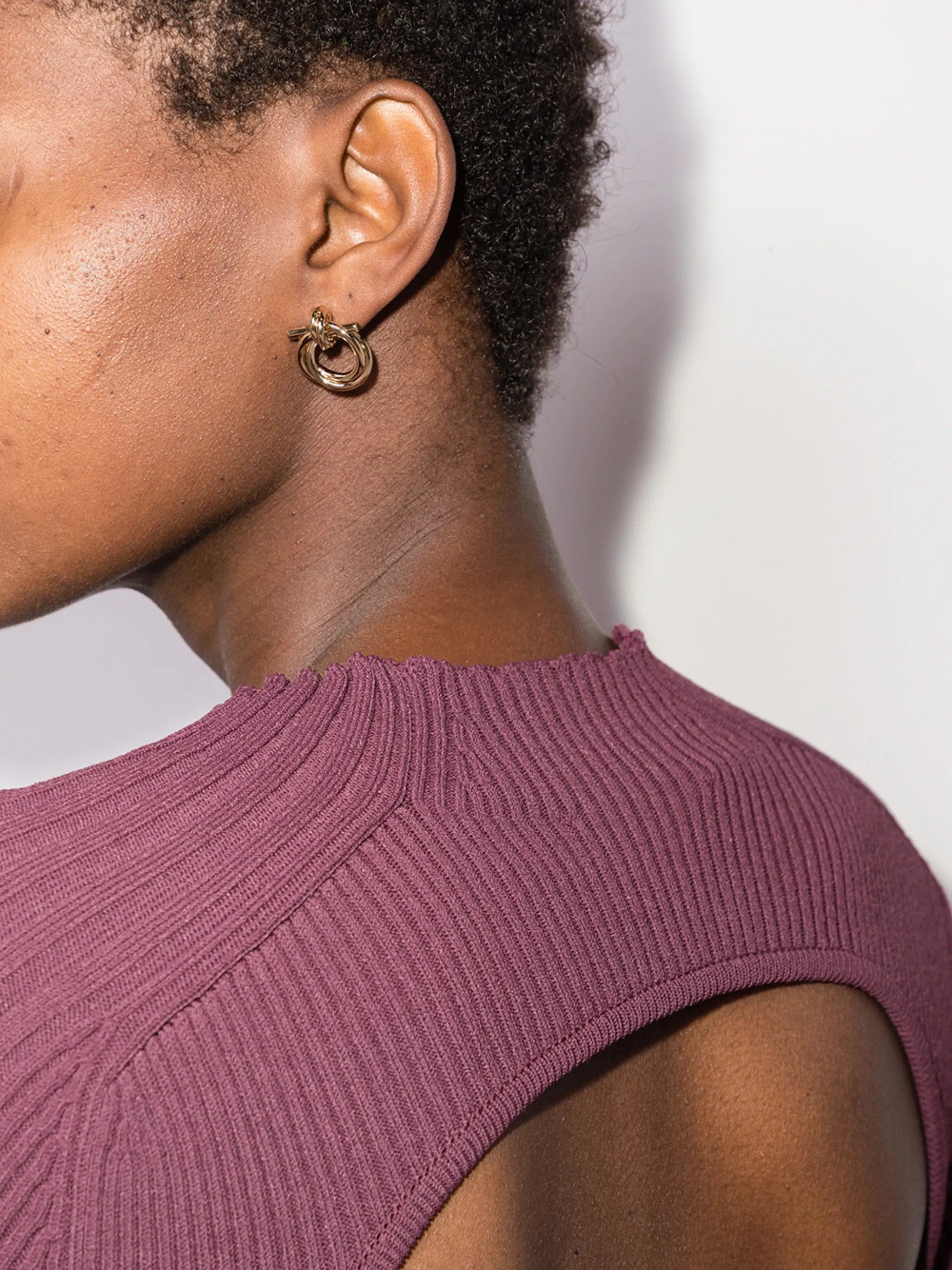 Ferragamo twisted Gancini earrings (S)