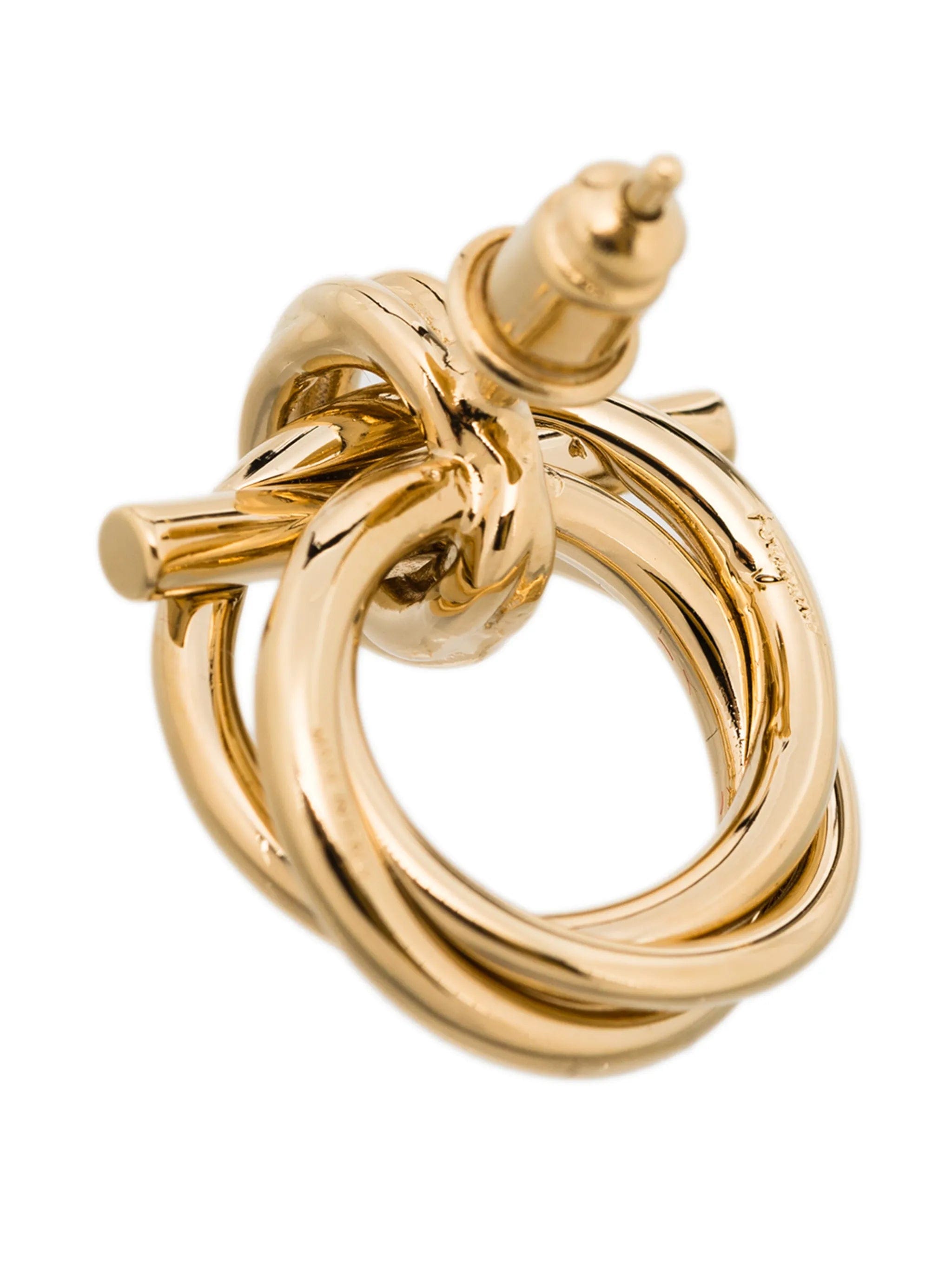 Ferragamo twisted Gancini earrings (S)