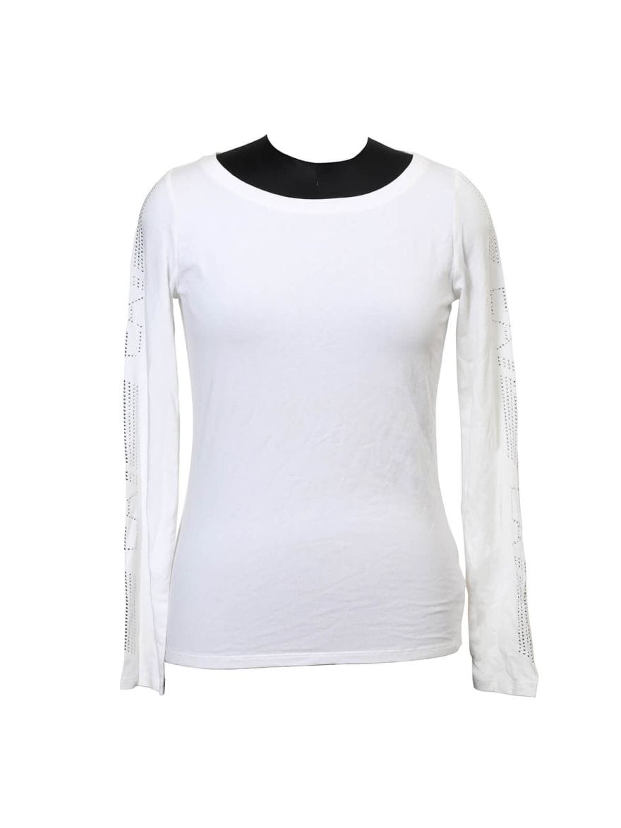 Emporio Armani White Full Sleeve T-Shirt/Size - L