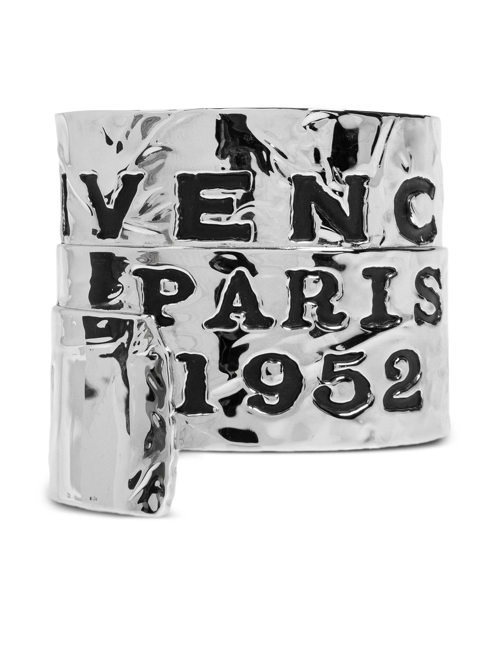 Givenchy Tape engraved cuff bracelet
