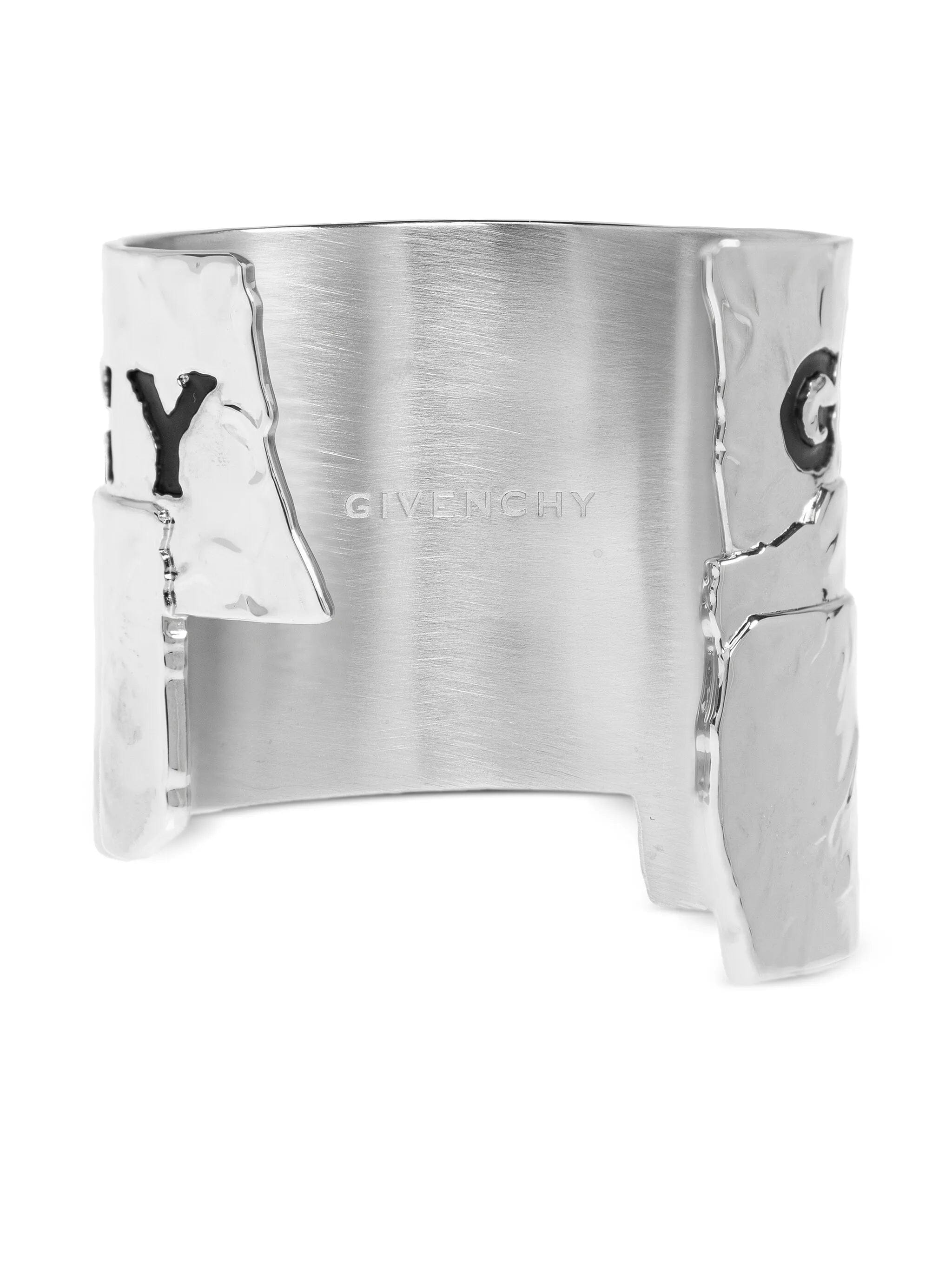 Givenchy Tape engraved cuff bracelet