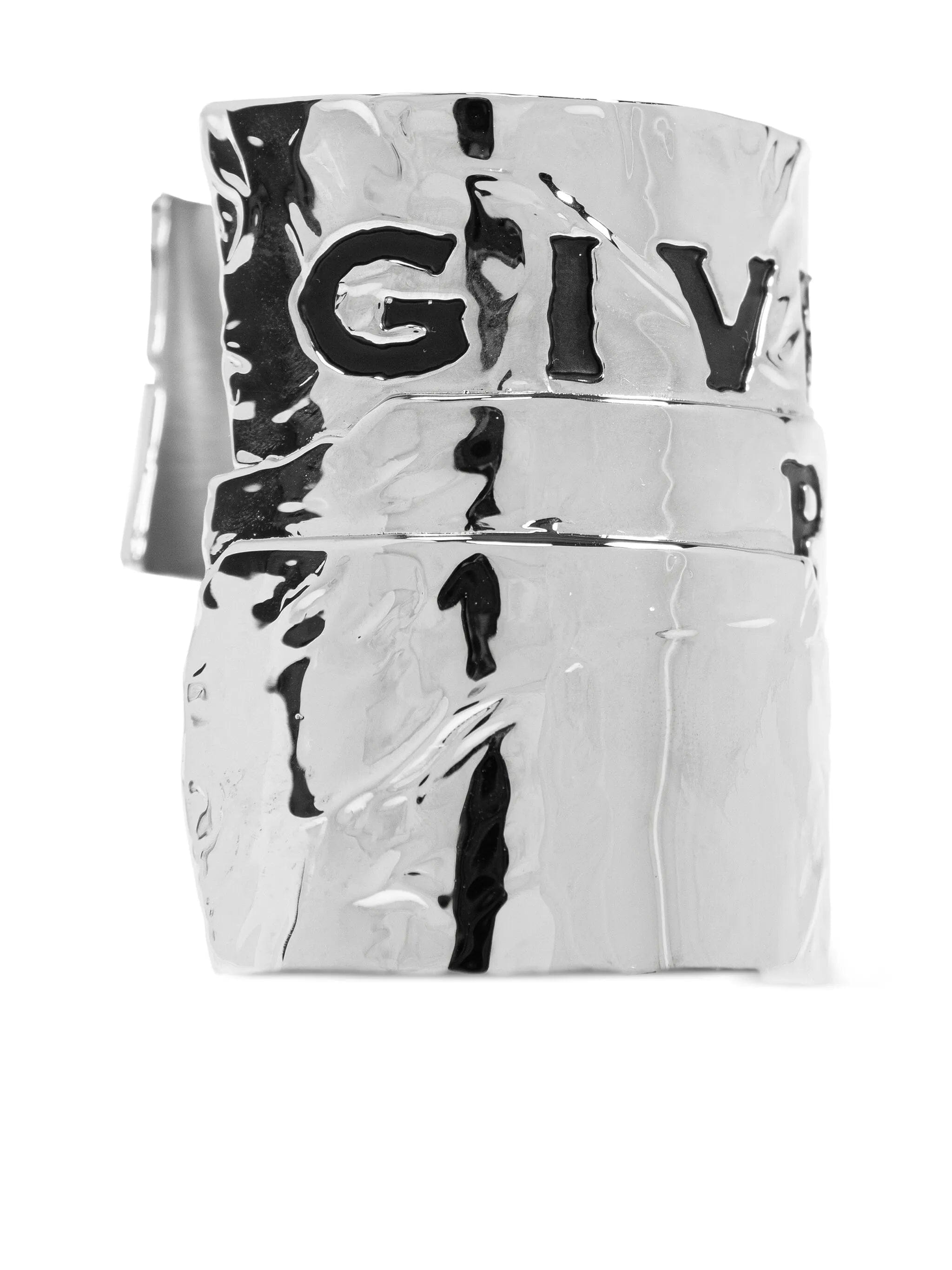 Givenchy Tape engraved cuff bracelet