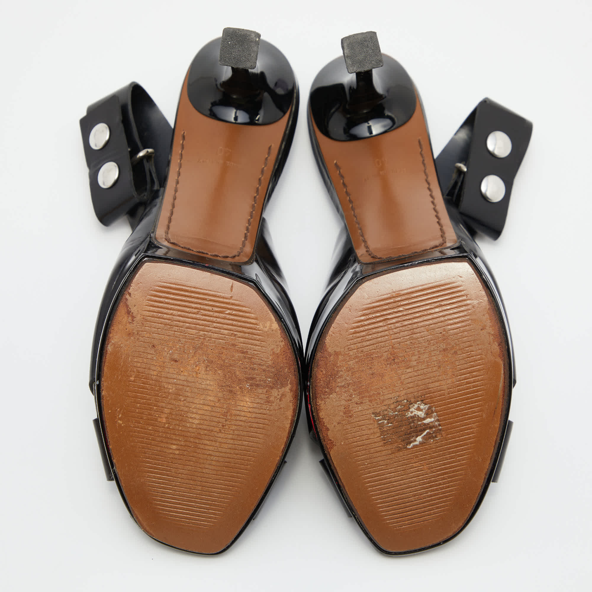 Marni Black Leather Peep Toe Sandals