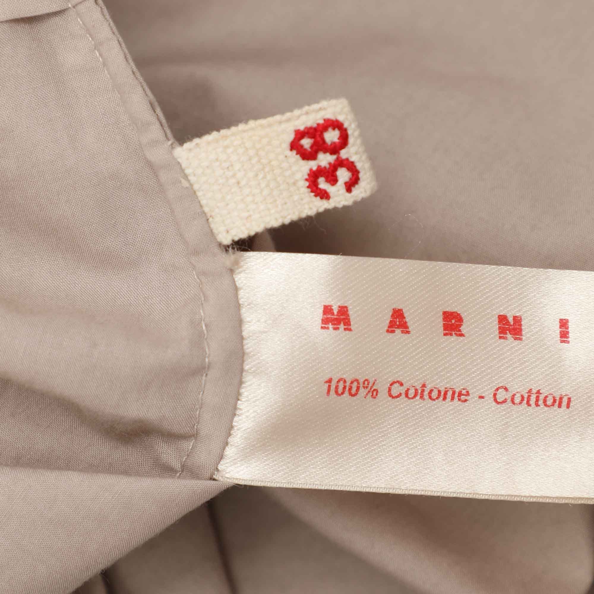 Marni Grey Cotton Full Sleeve Top