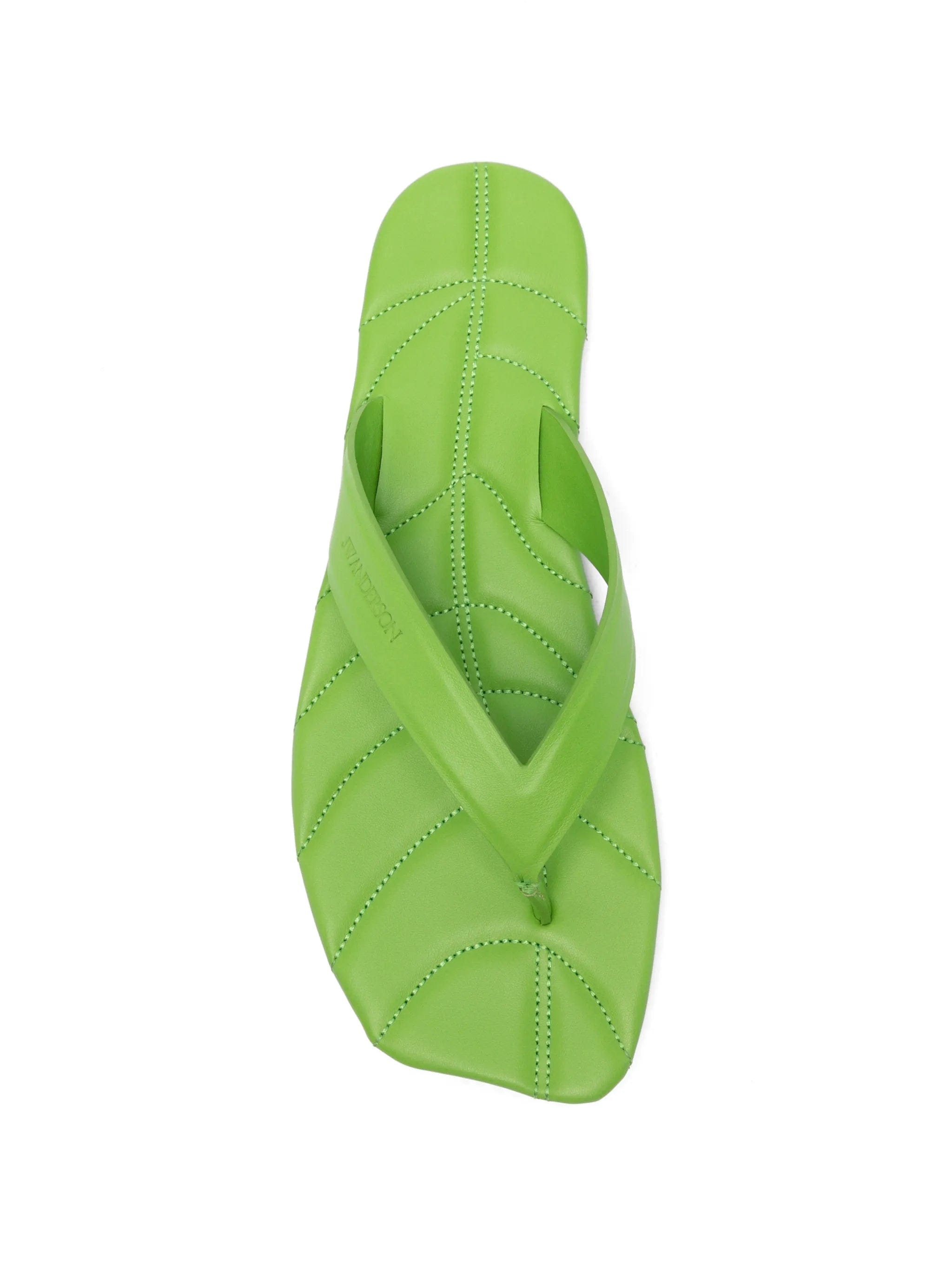 JW Anderson Leaf quilted leather flat sandals