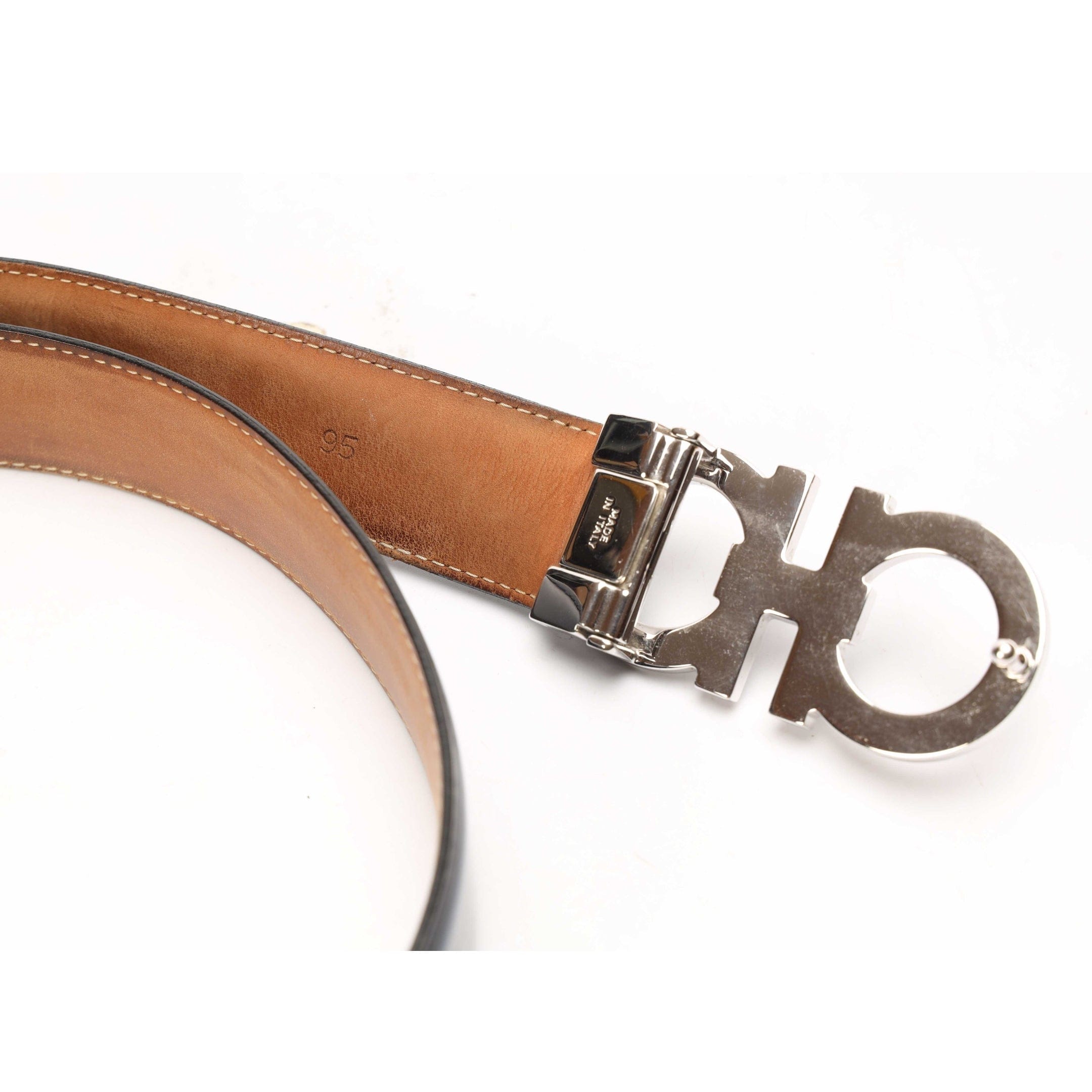 Salvatore Ferragamo Black Gancini Belt